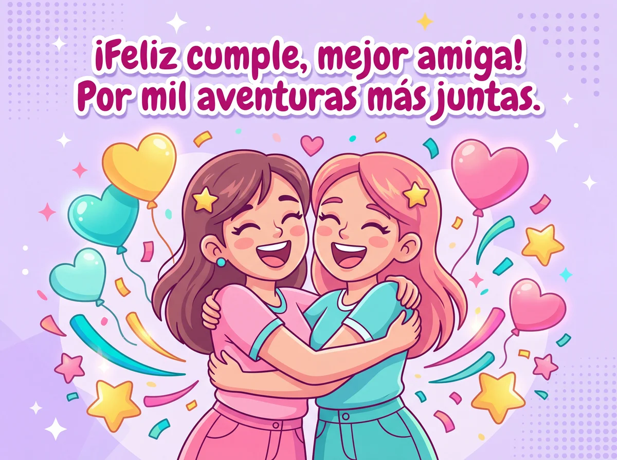 Felicitación de cumpleaños para mi mejor amiga