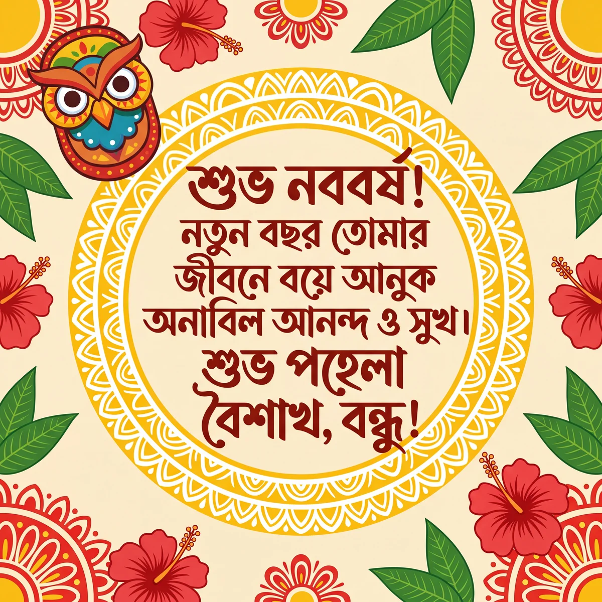 প্রিয় বন্ধুর জন্য পহেলা বৈশাখের শুভেচ্ছা বার্তা