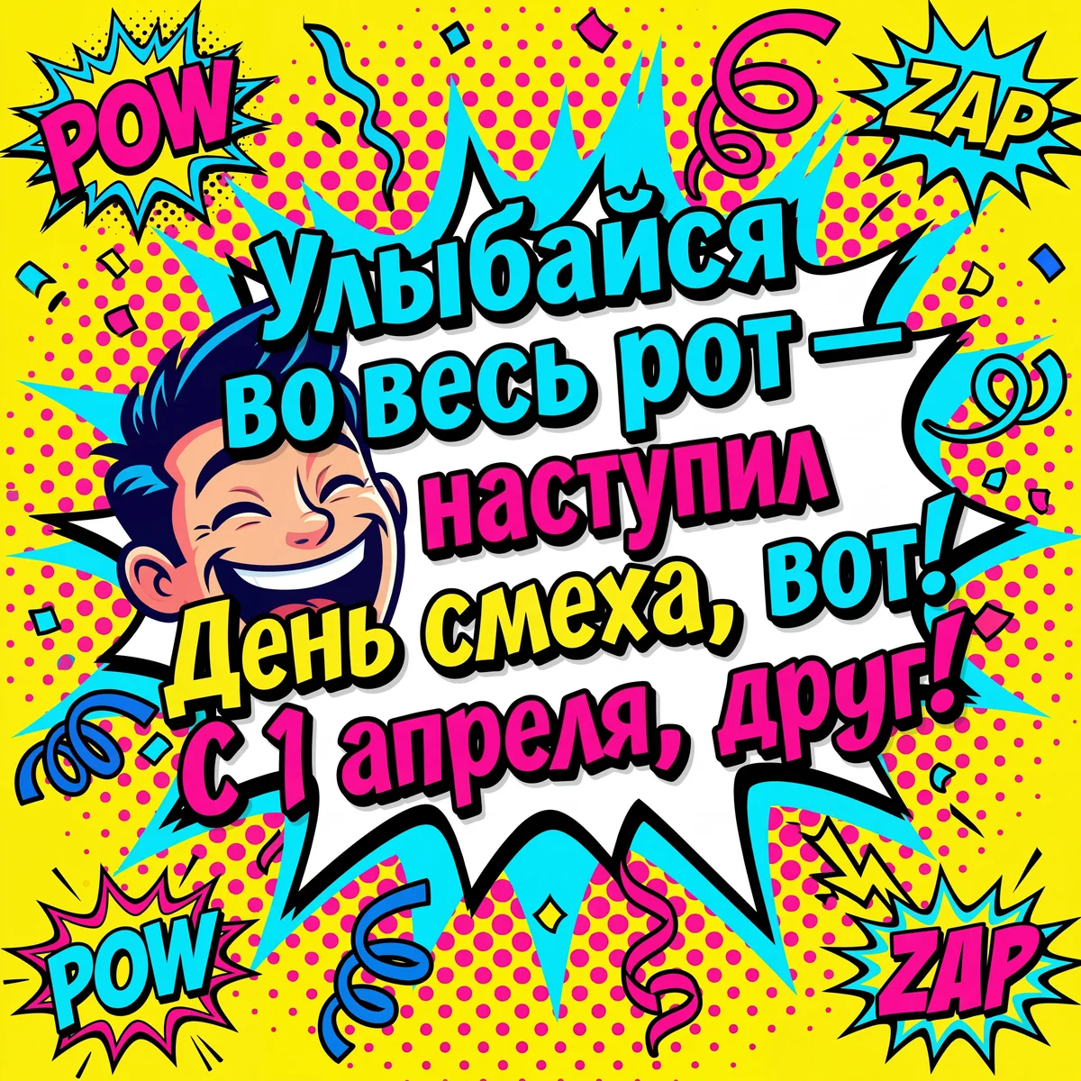 Поздравление с Днём смеха другу