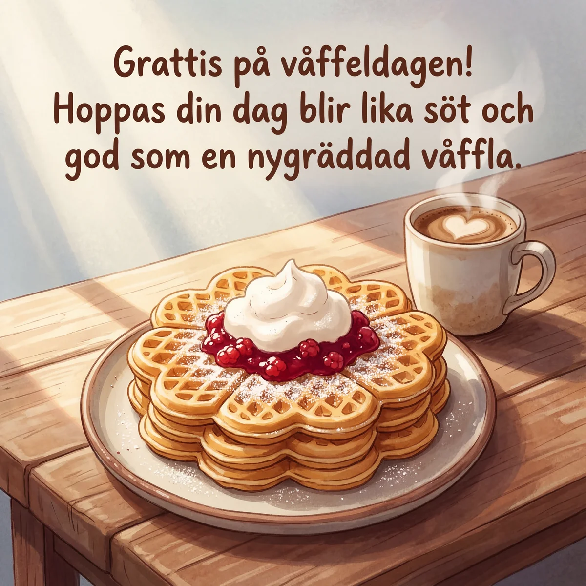 Grattis på våffeldagen till en vän
