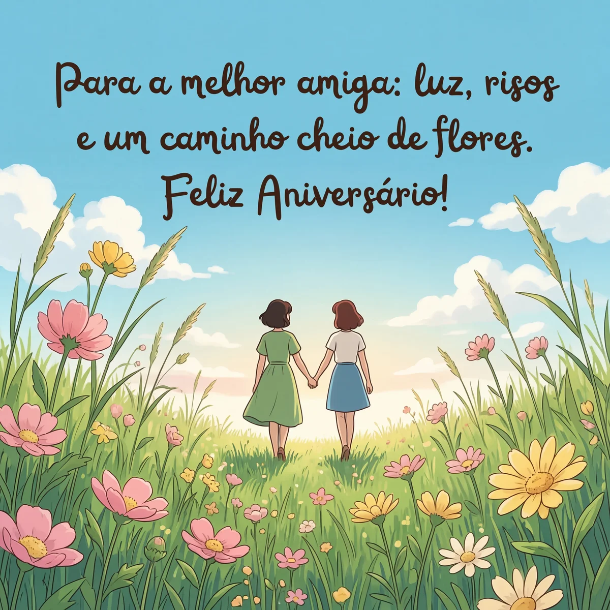 Cartão de aniversário para minha melhor amiga