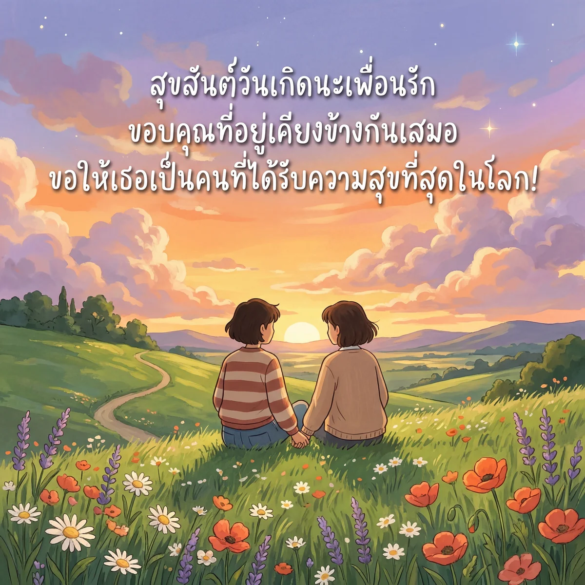 การ์ดอวยพรวันเกิดเพื่อนรัก พร้อมข้อความสั้นๆ ซึ้งๆ