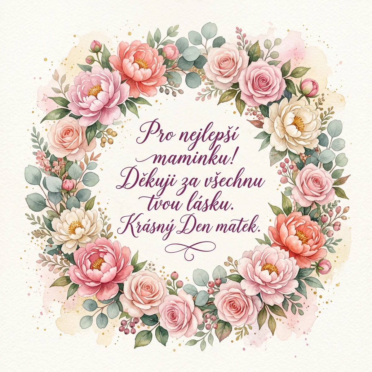 Text na přání pro nejlepší maminku ke Dni matek