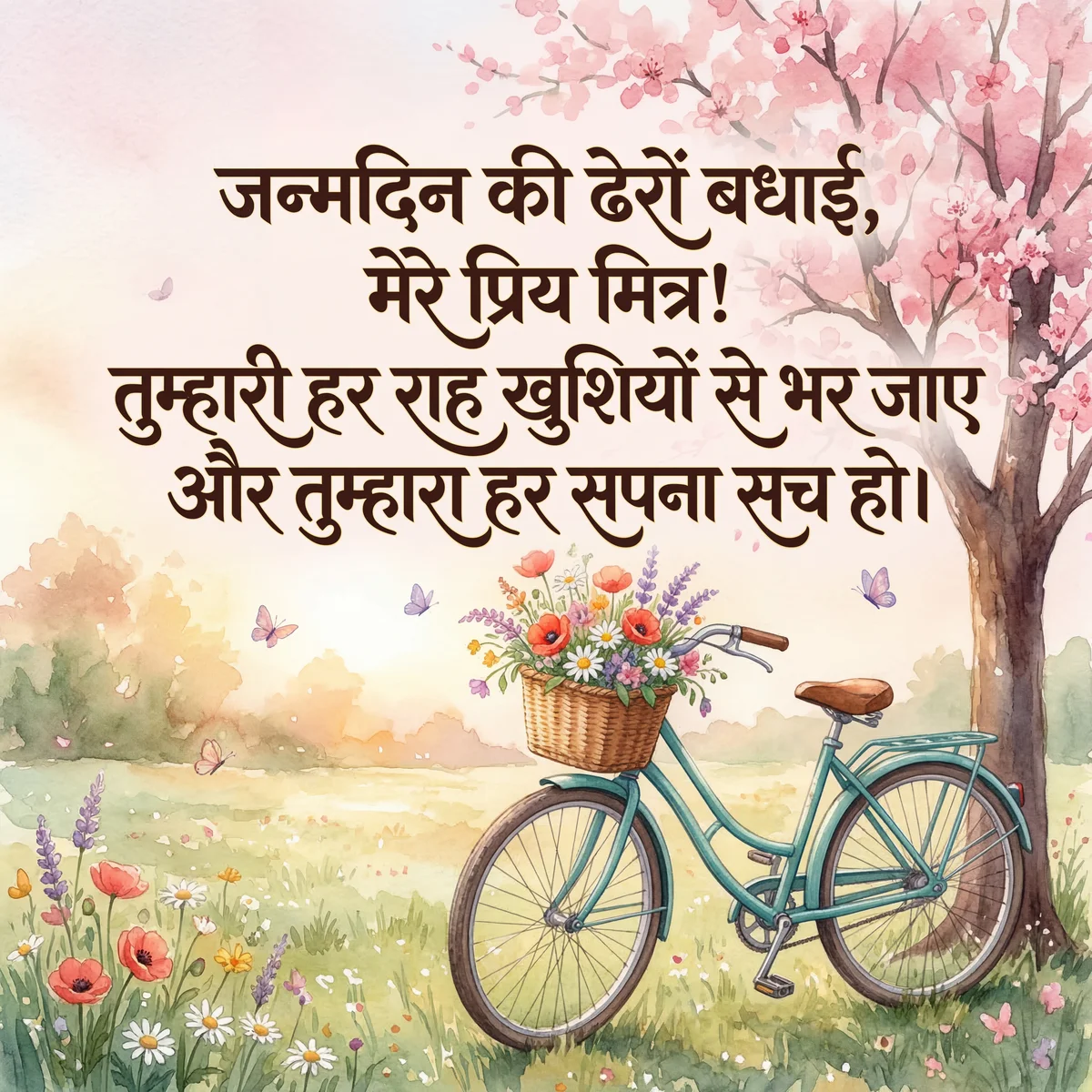 प्रिय दोस्त को जन्मदिन की बहुत-बहुत शुभकामनाएँ!