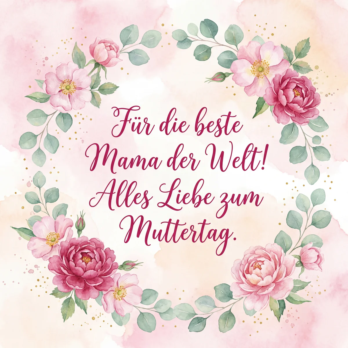 Herzliche Grüße zum Muttertag für die beste Mama
