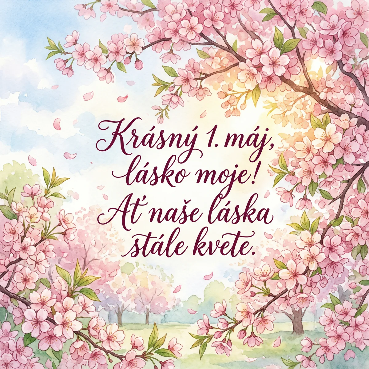 Přání k 1. máji pro mou lásku