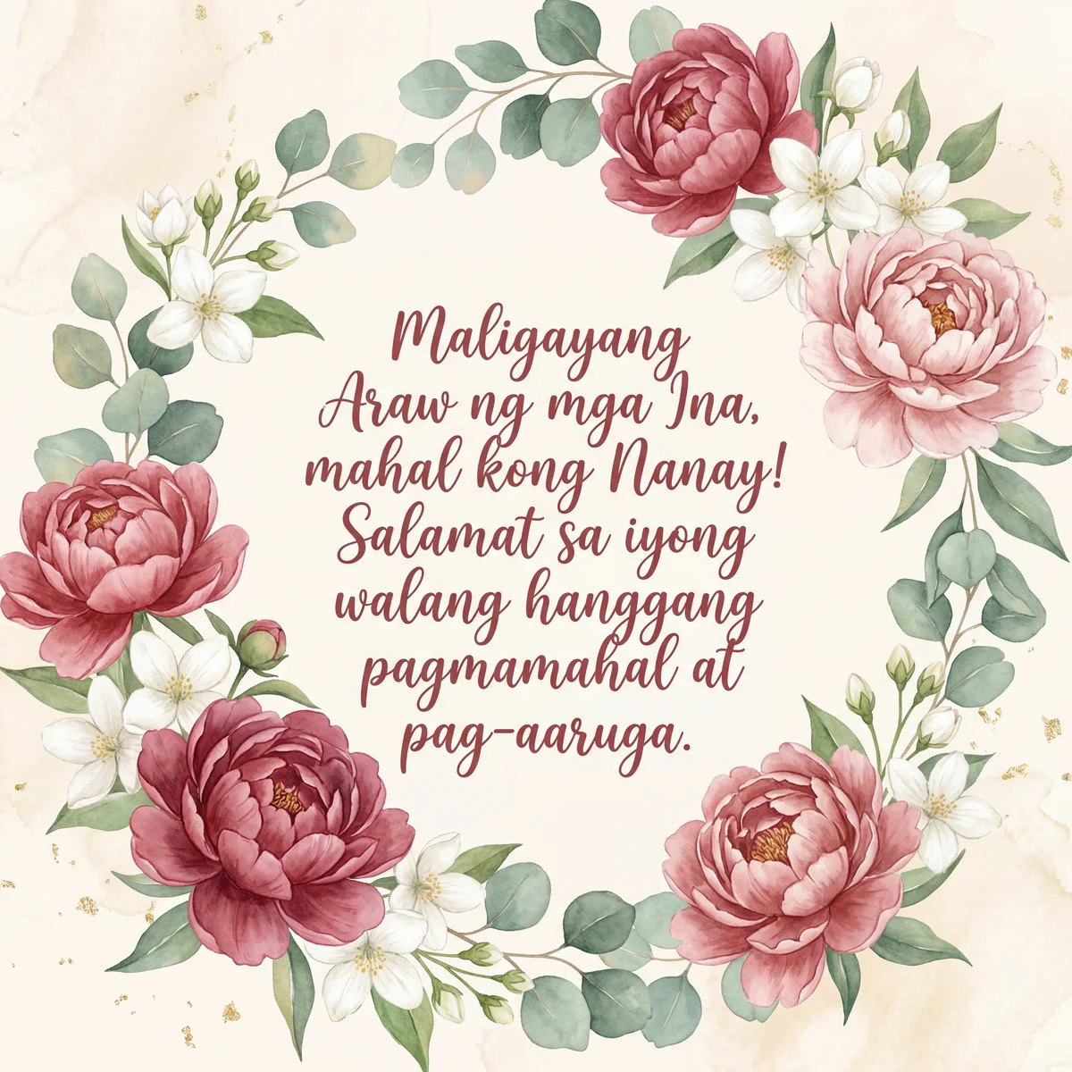 Maligayang Araw ng mga Ina, mahal kong Nanay!