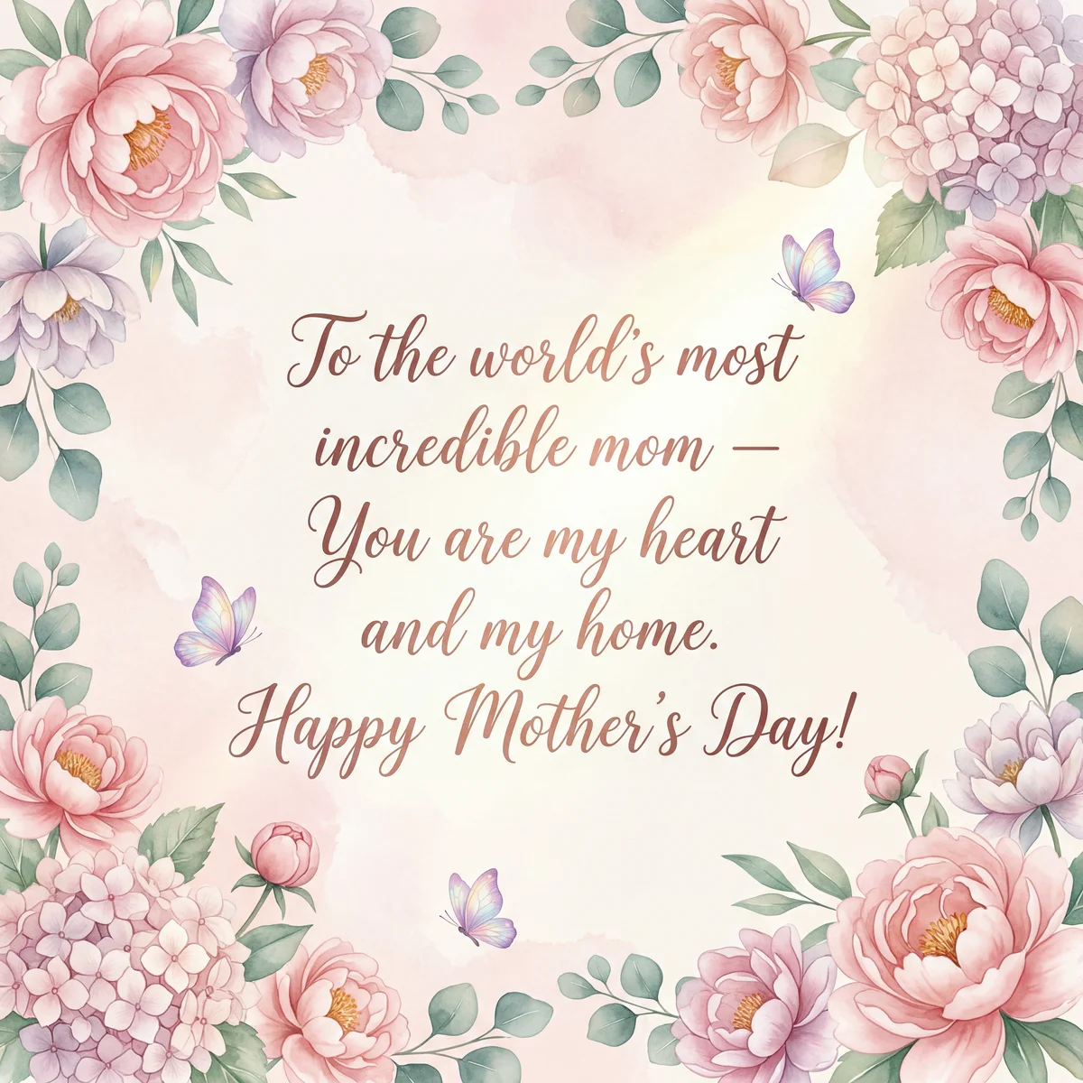 Mother's Day card message for my incredible mom