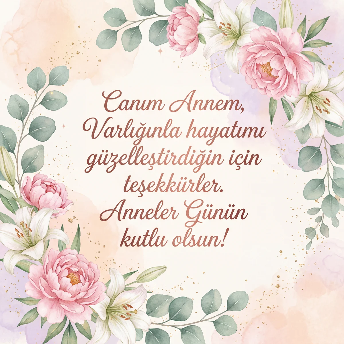 Anneler Günü için anneye özel mesaj