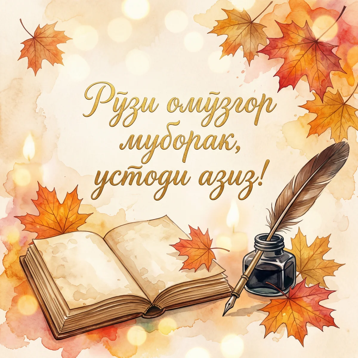 Табрикоти Рӯзи омӯзгор ба устоди азиз