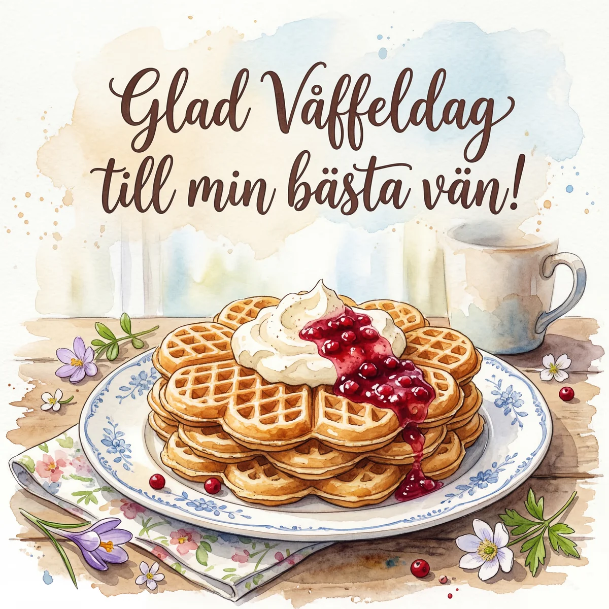 Glad Våffeldag till min bästa vän!