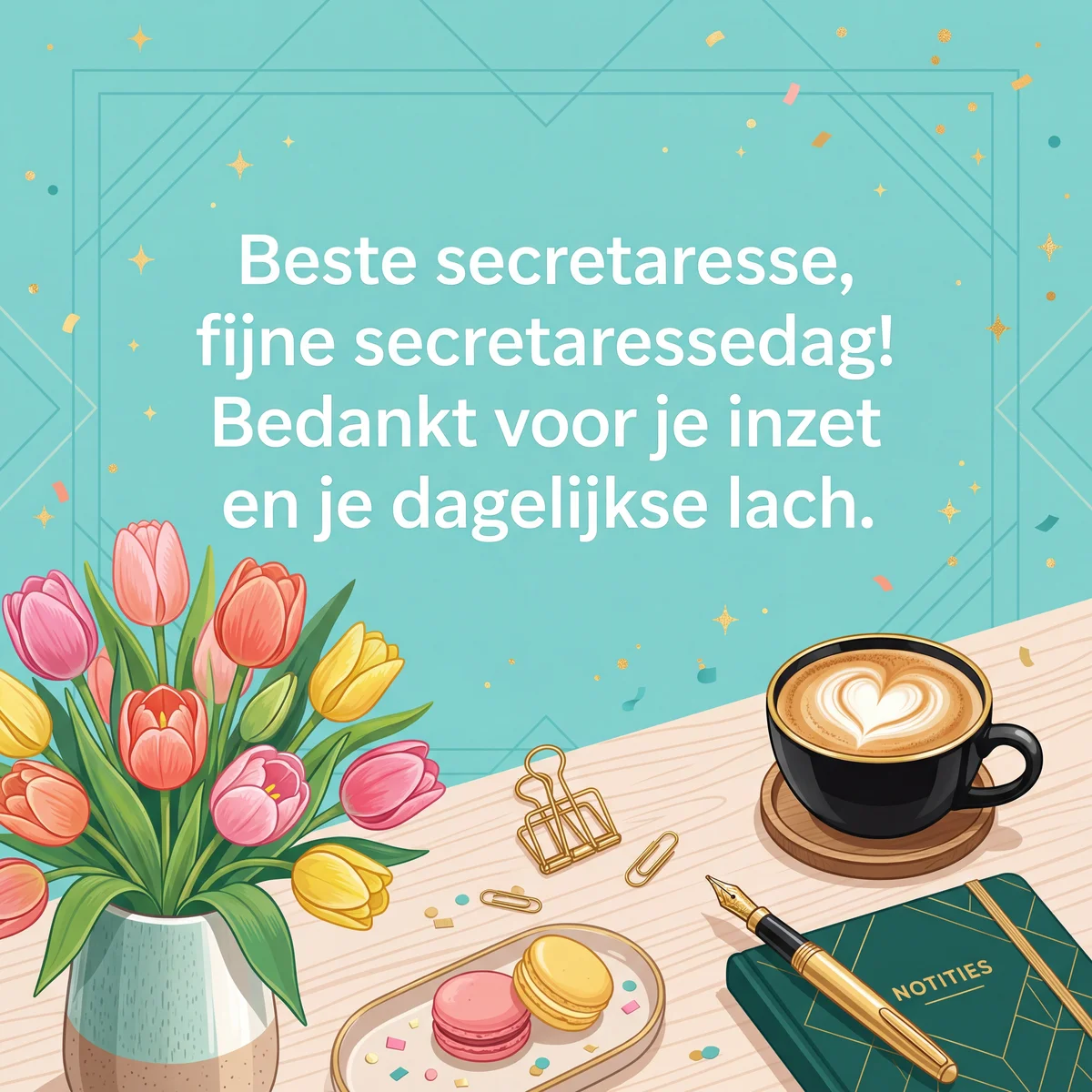 Beste secretaresse, fijne secretaressedag!