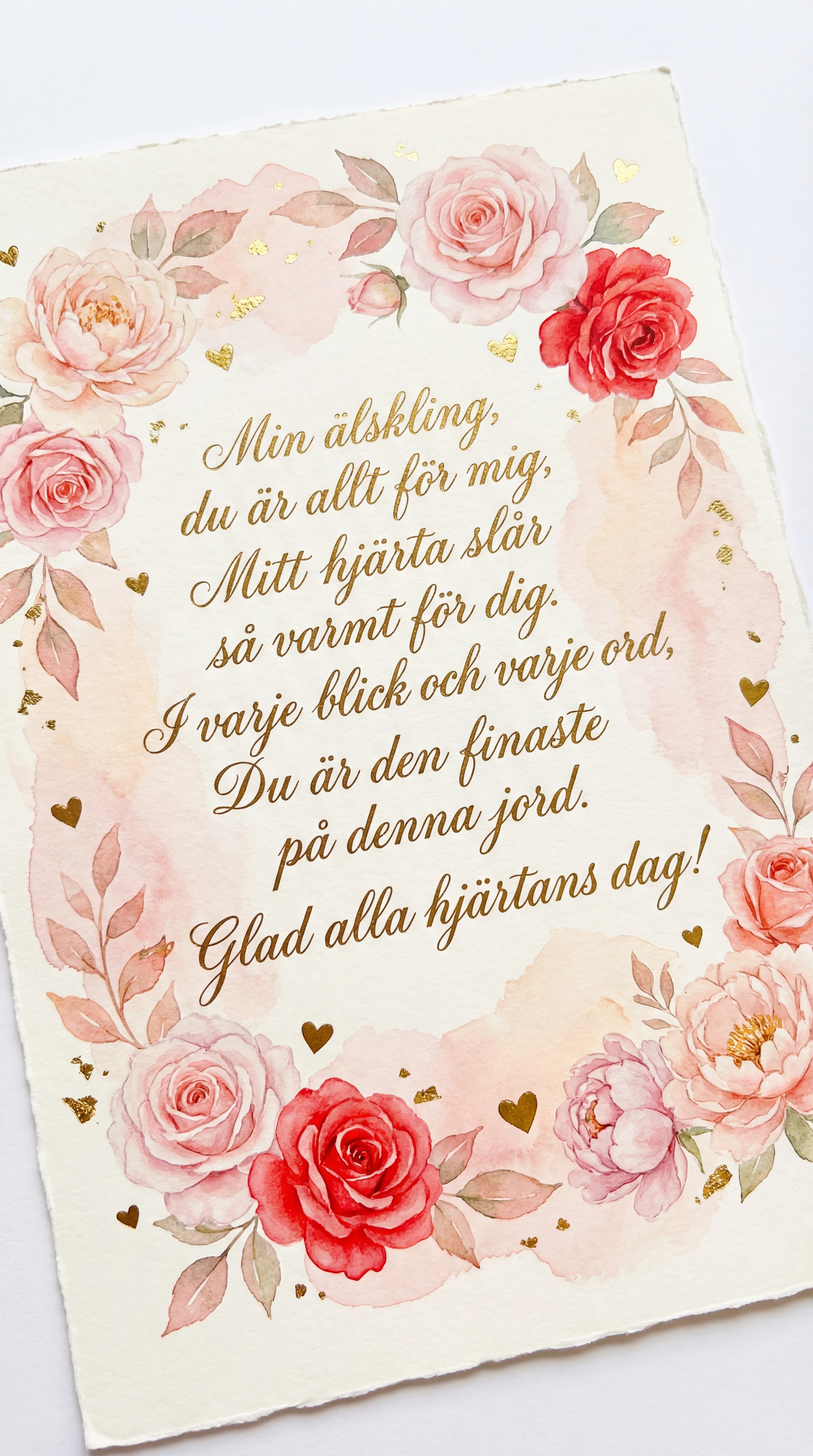 Alla hjärtans dag hälsning till älskling
