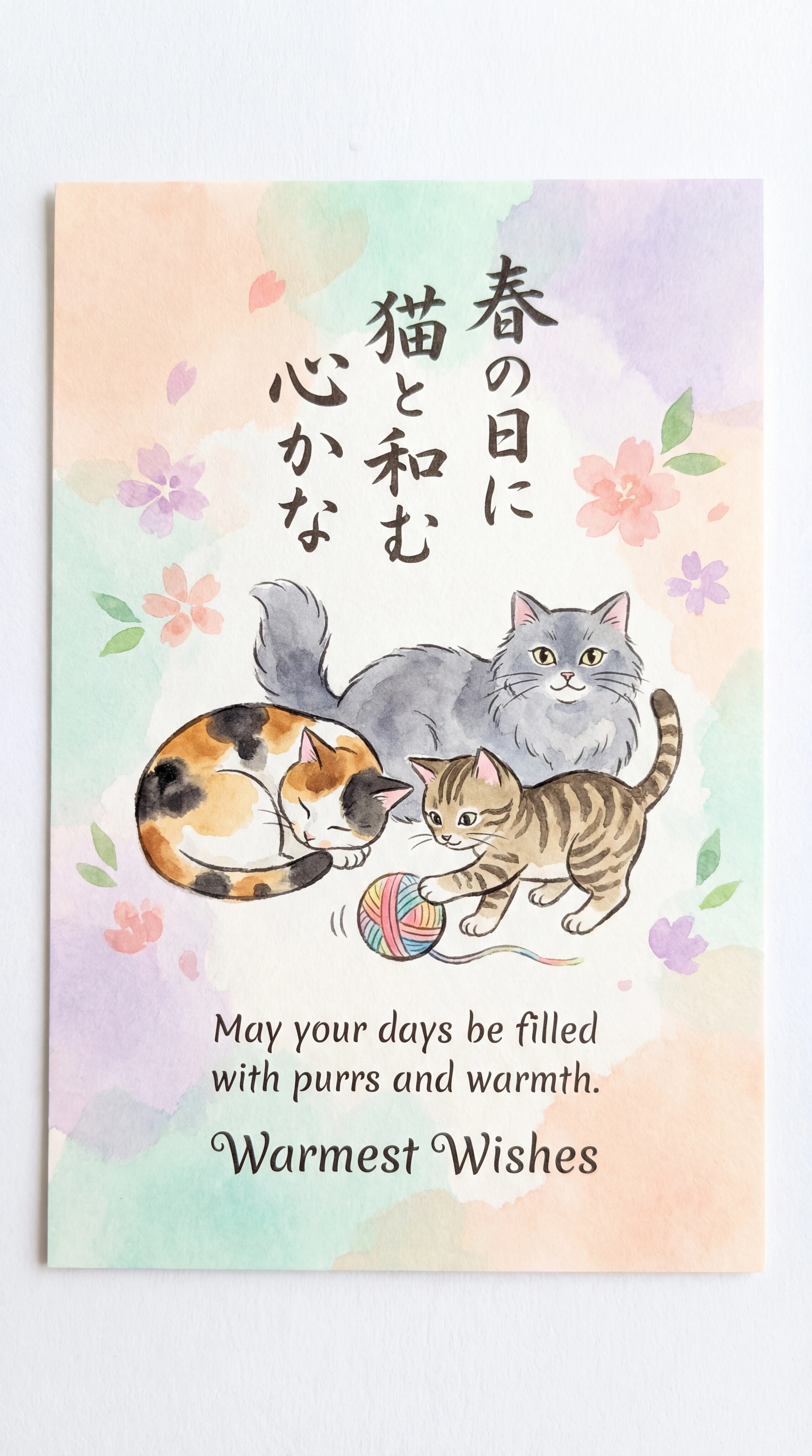 猫の日のメッセージカード