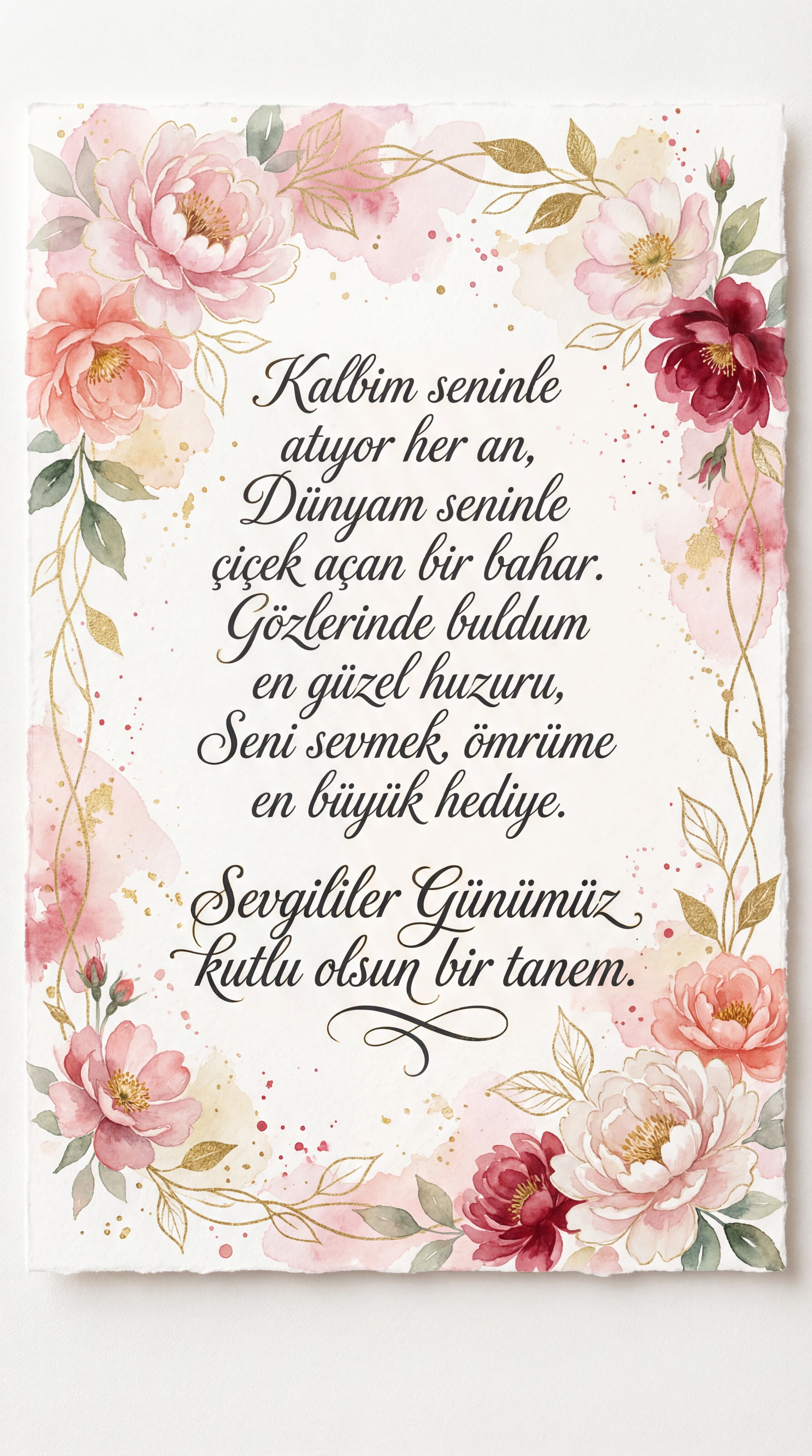 sevgiliye Sevgililer Günü mesajı