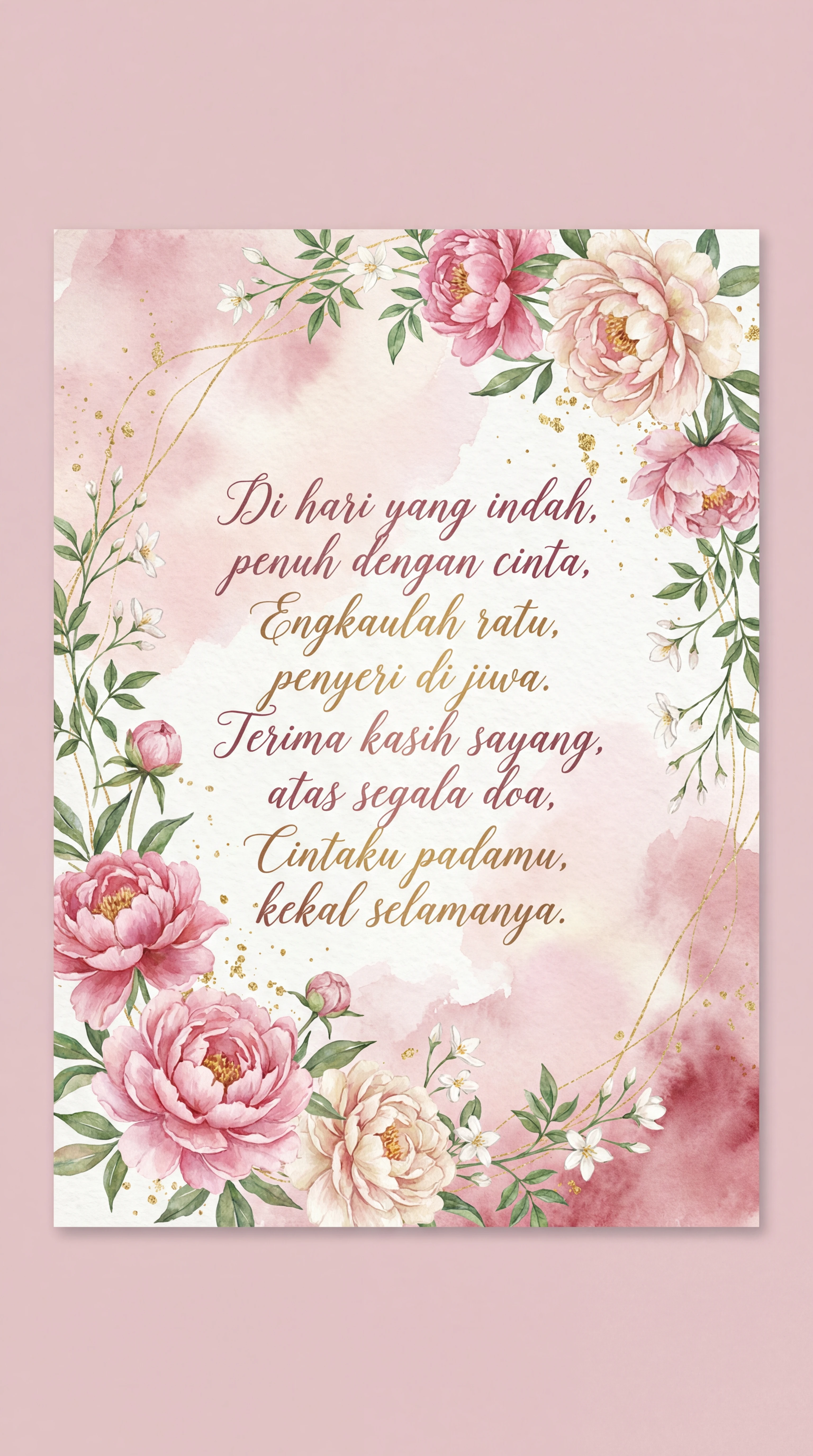 Ucapan Hari Kekasih romantis untuk isteri tersayang