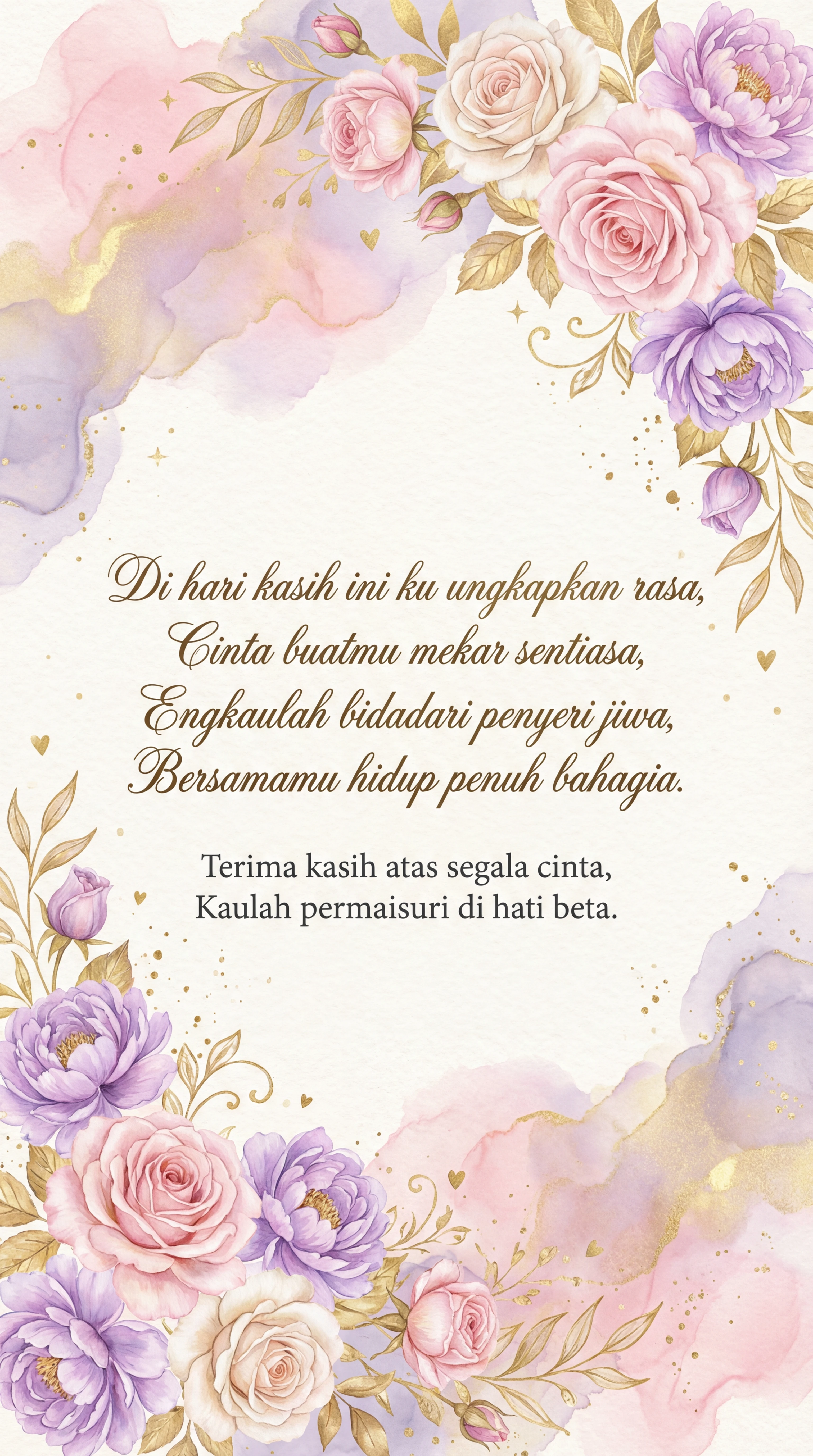 ucapan hari kekasih untuk isteri tercinta