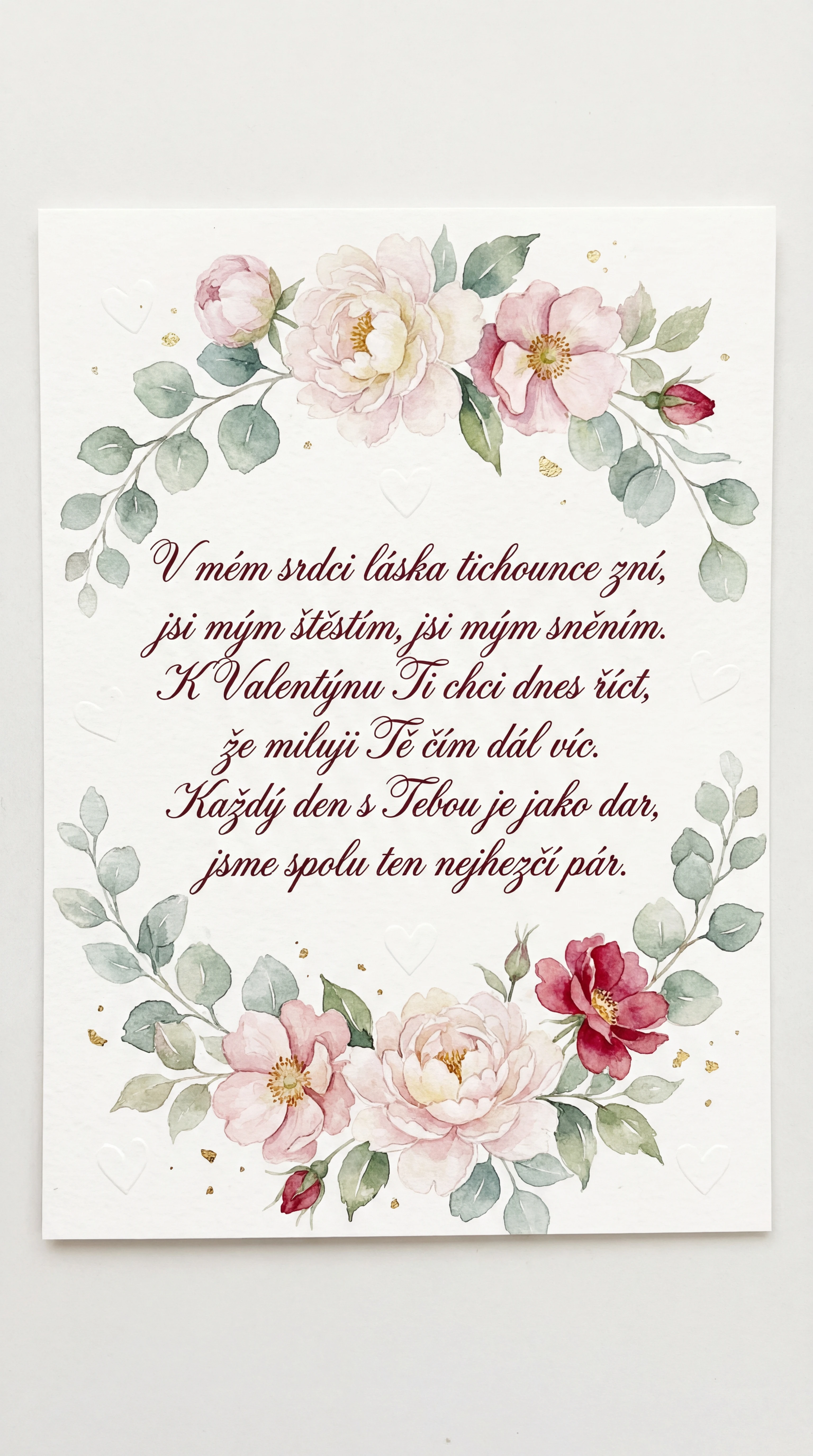 Přání k Valentýnu pro lásku