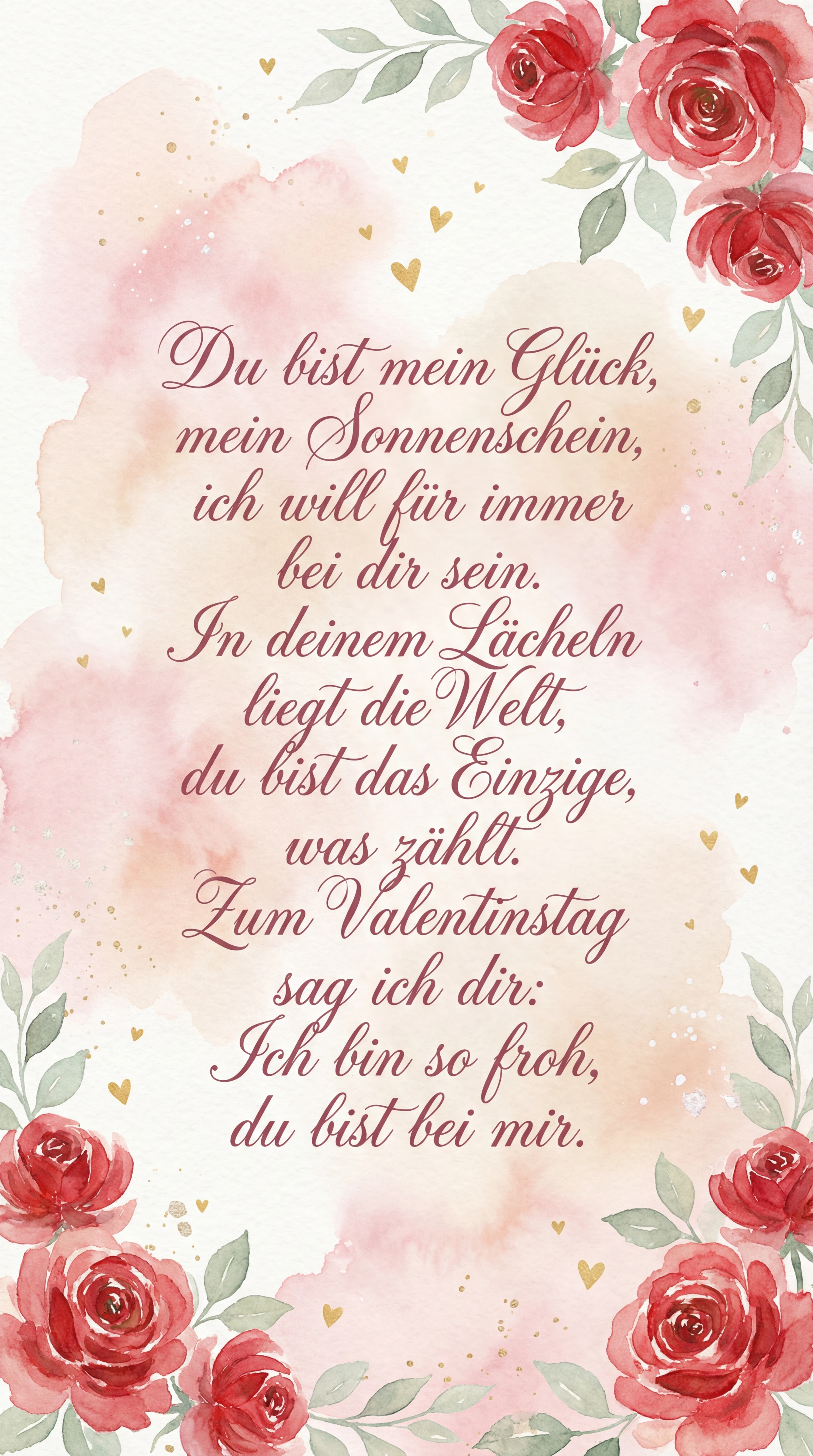 Valentinstagsgrüße für meinen Schatz