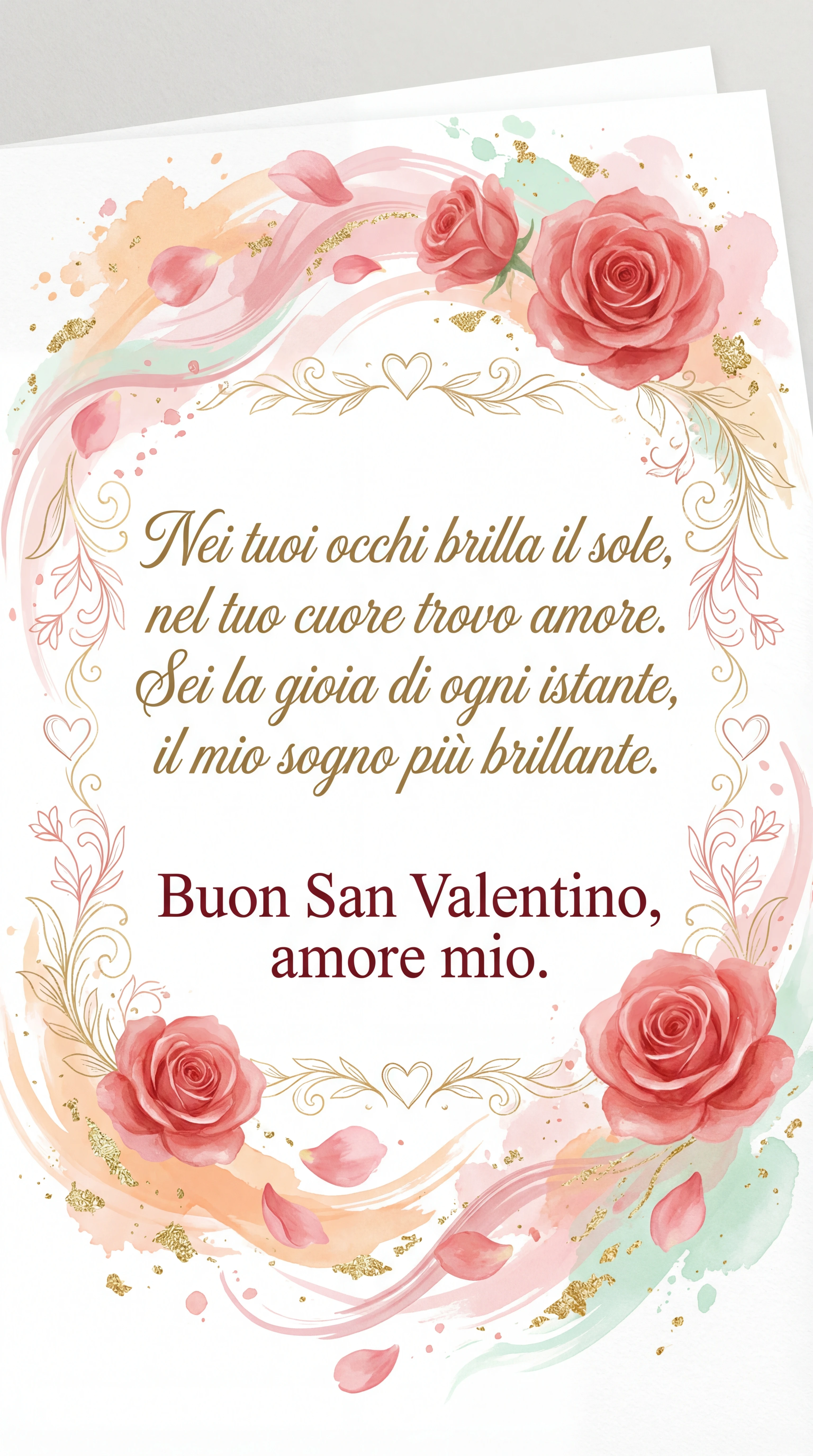 biglietto auguri San Valentino per lei