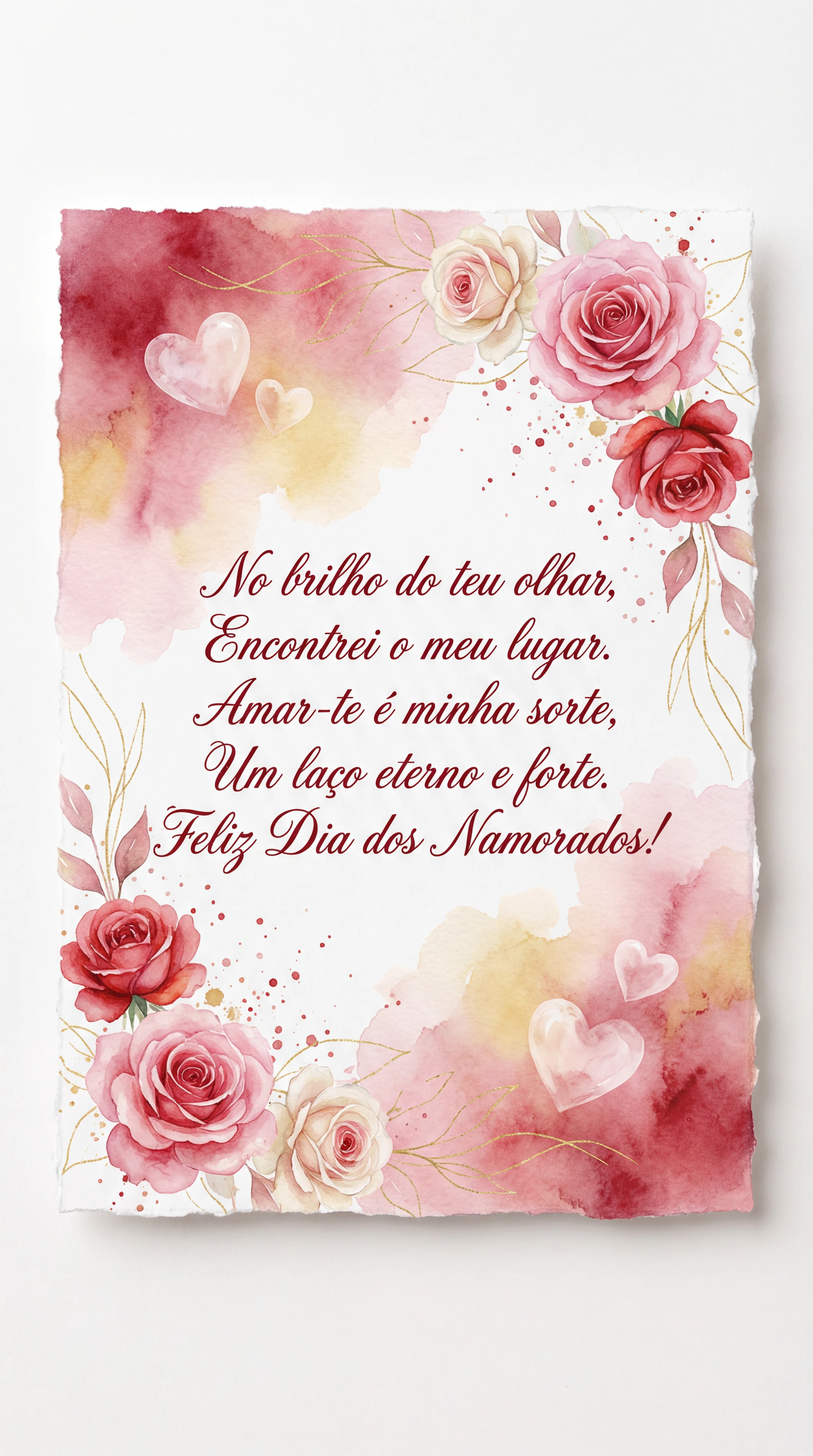 Cartão de Dia dos Namorados para meu amor