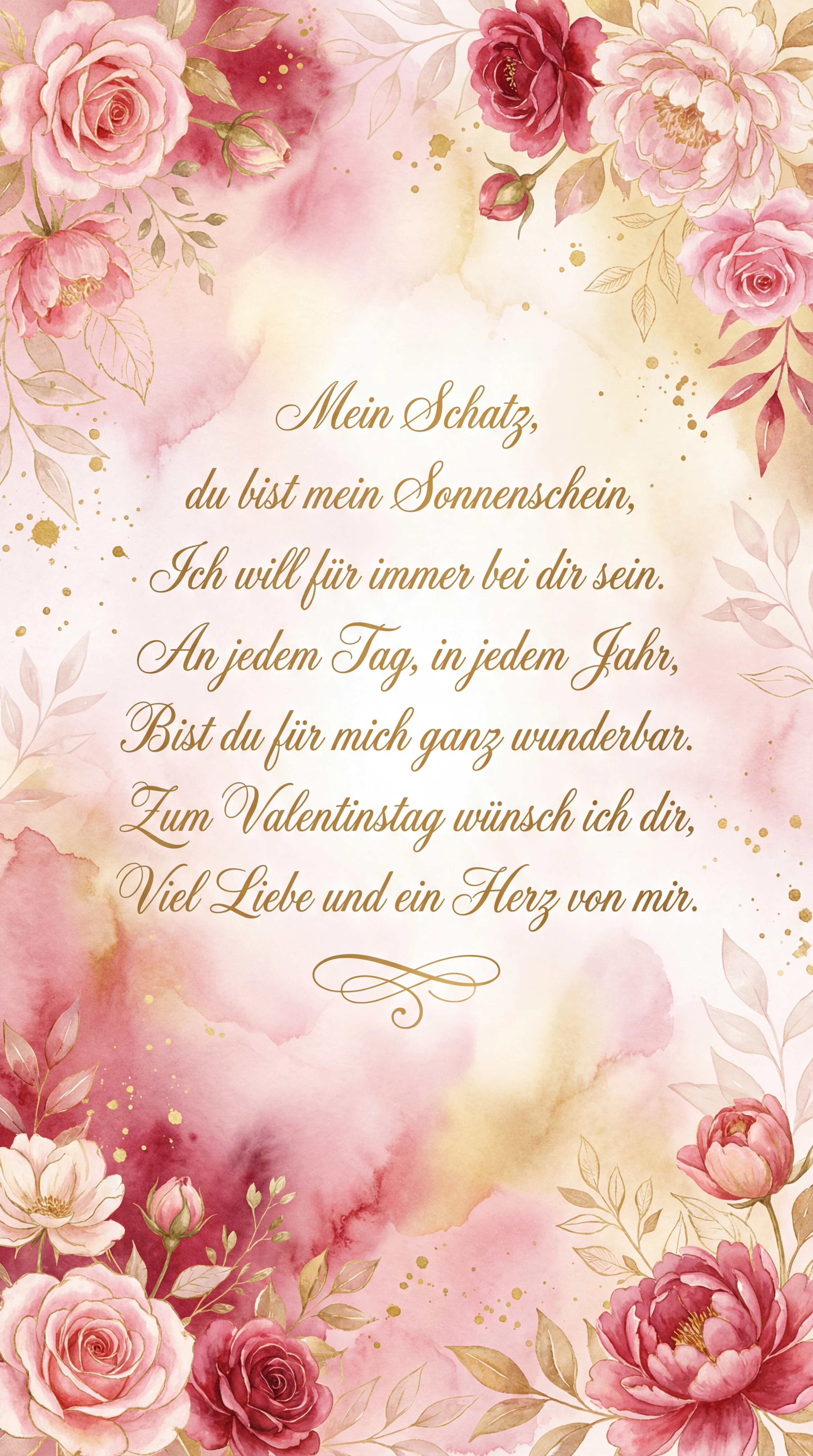 Glückwünsche zum Valentinstag für meinen Schatz