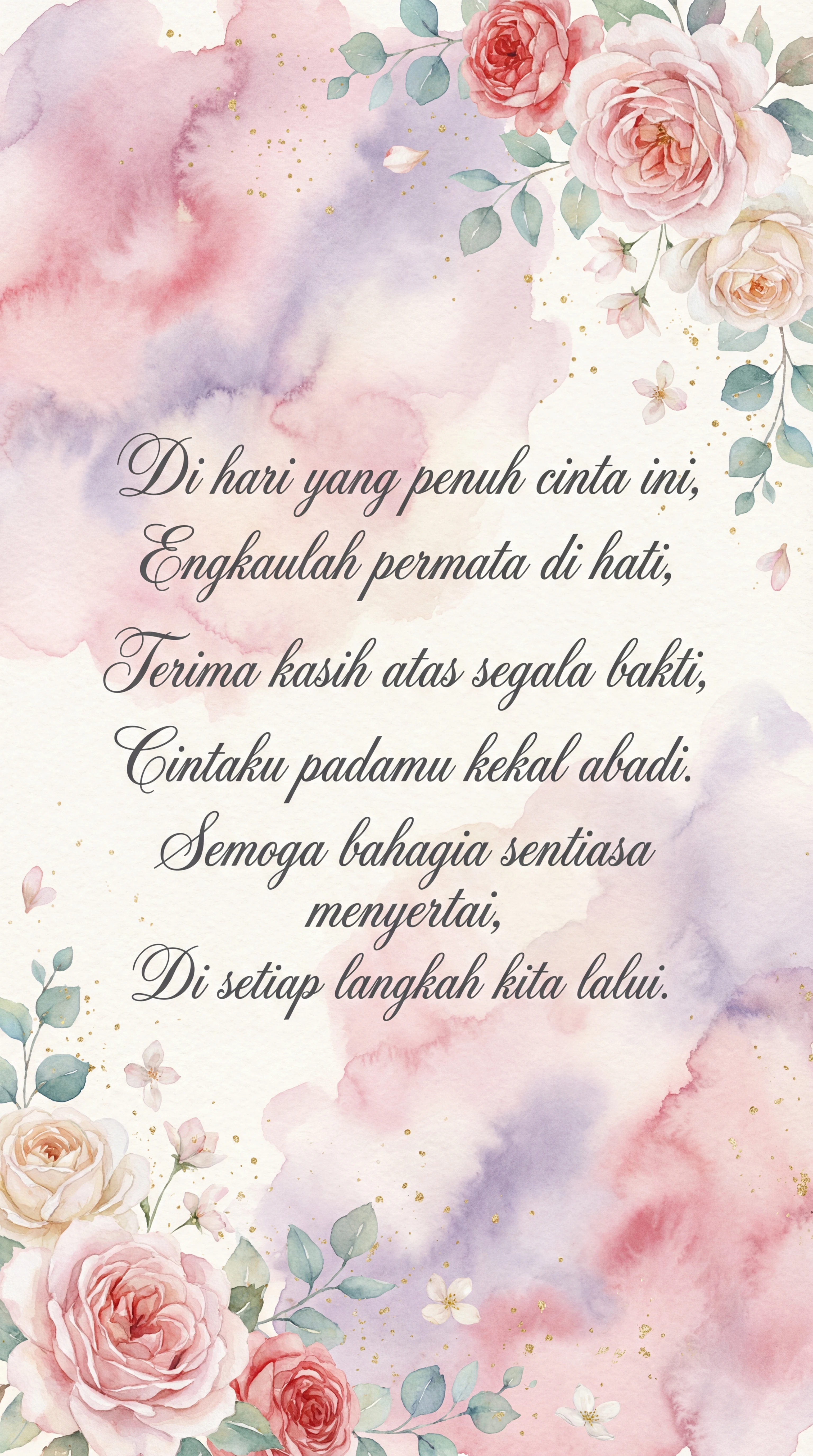 Ucapan Hari Kekasih untuk isteri tercinta