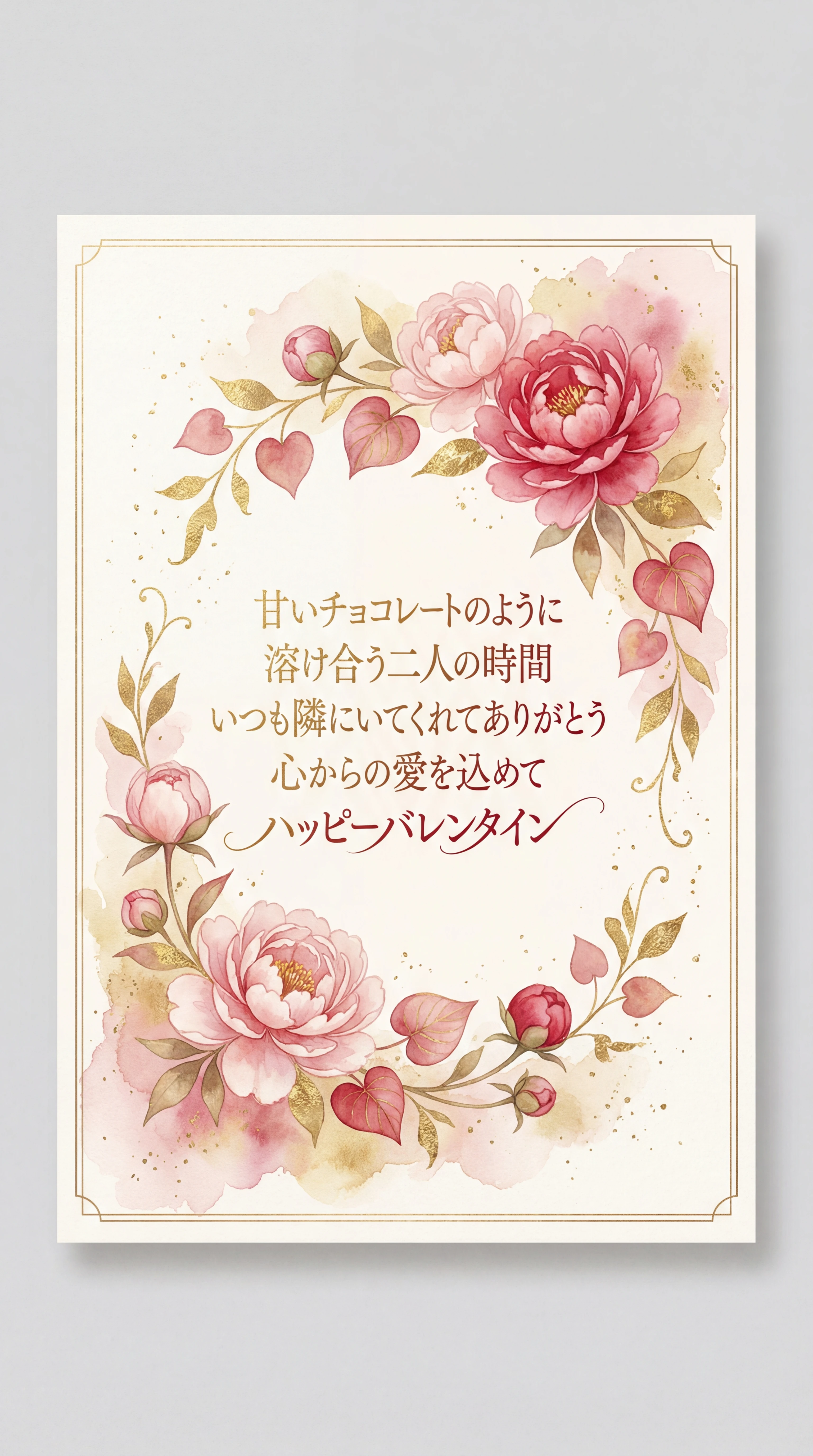 恋人へのバレンタインカードの言葉