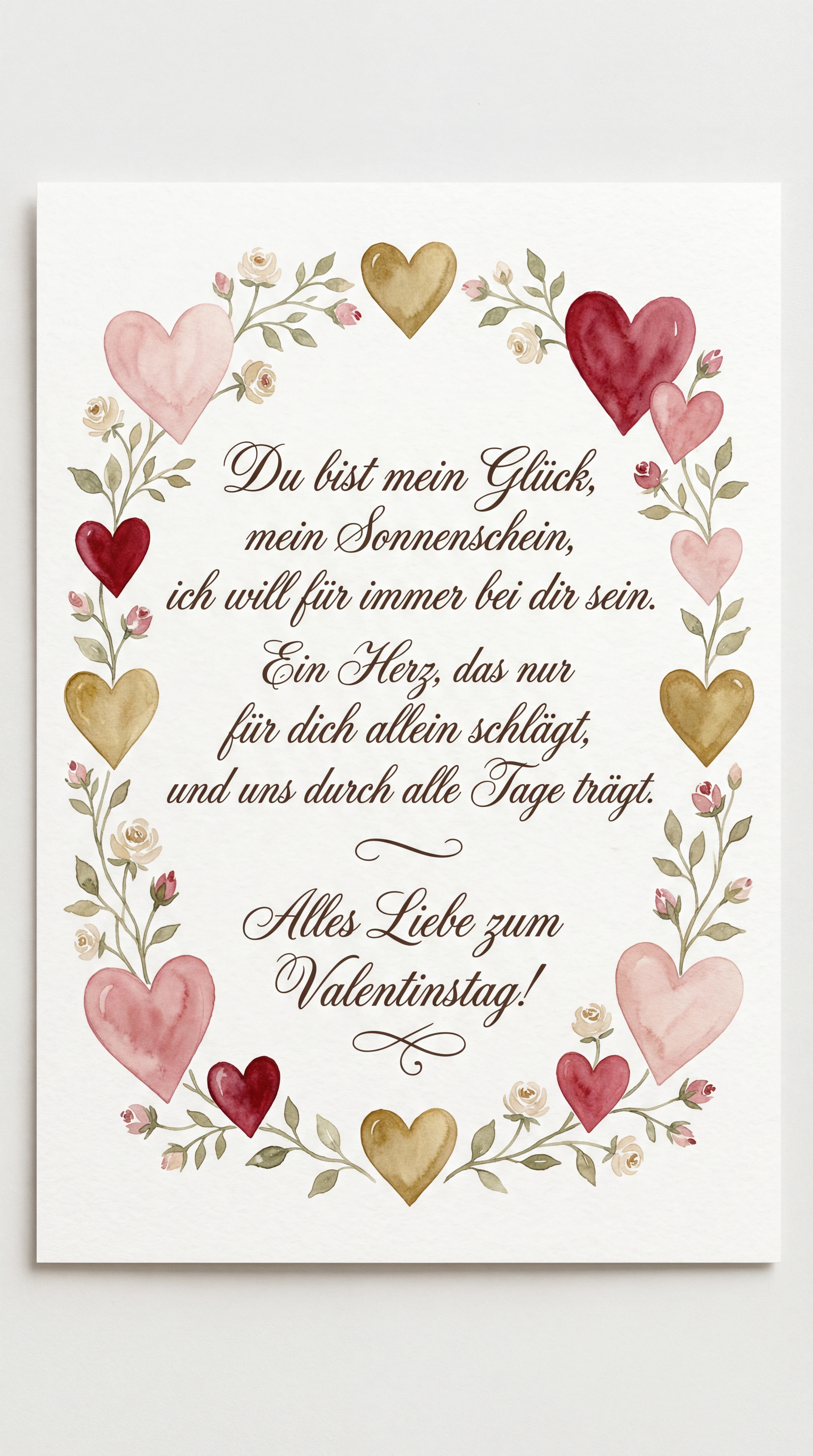 Valentinstag Grußkarte für meinen Schatz