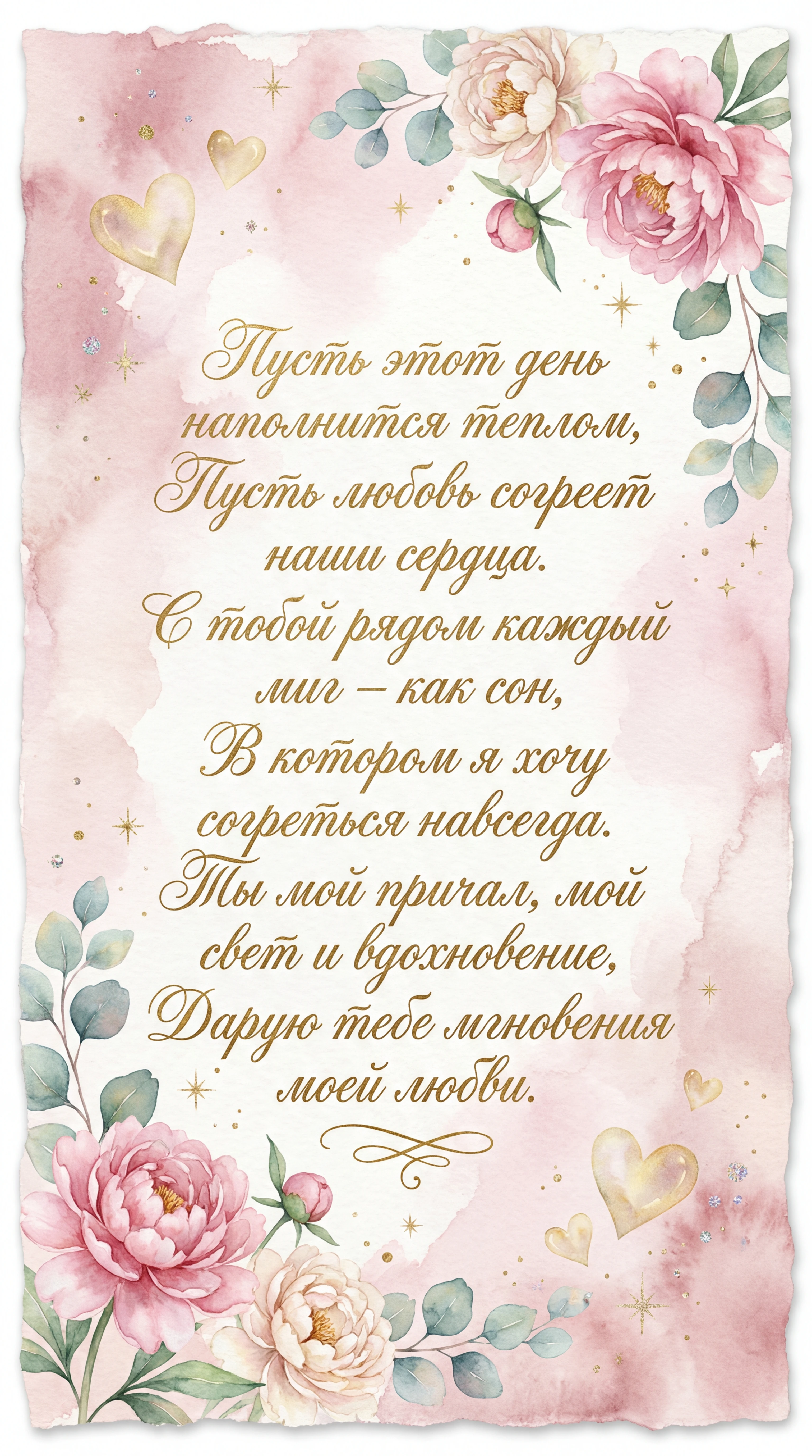 Открытка любимому человеку на День святого Валентина