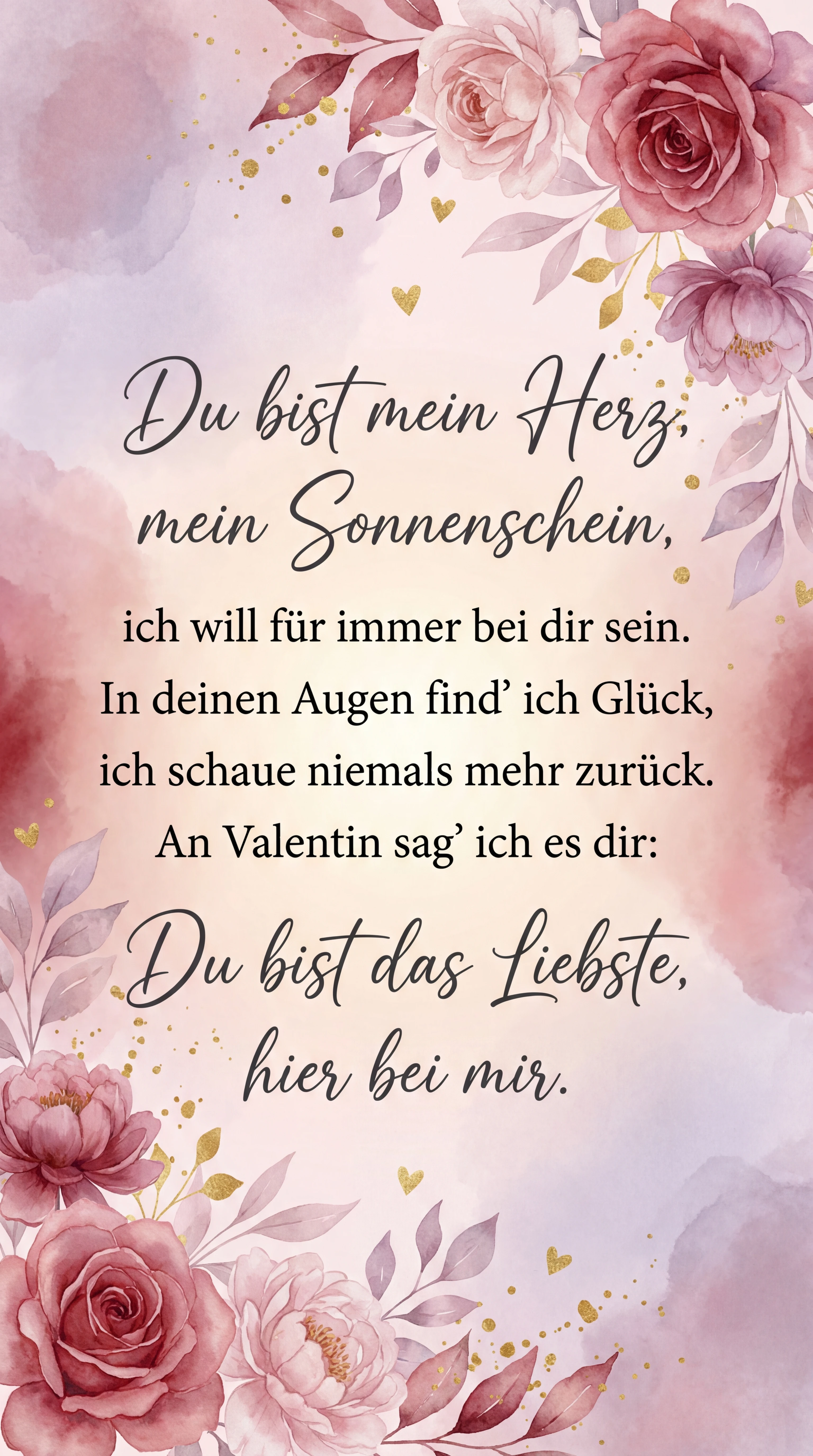 Grußkarte zum Valentinstag für meine große Liebe