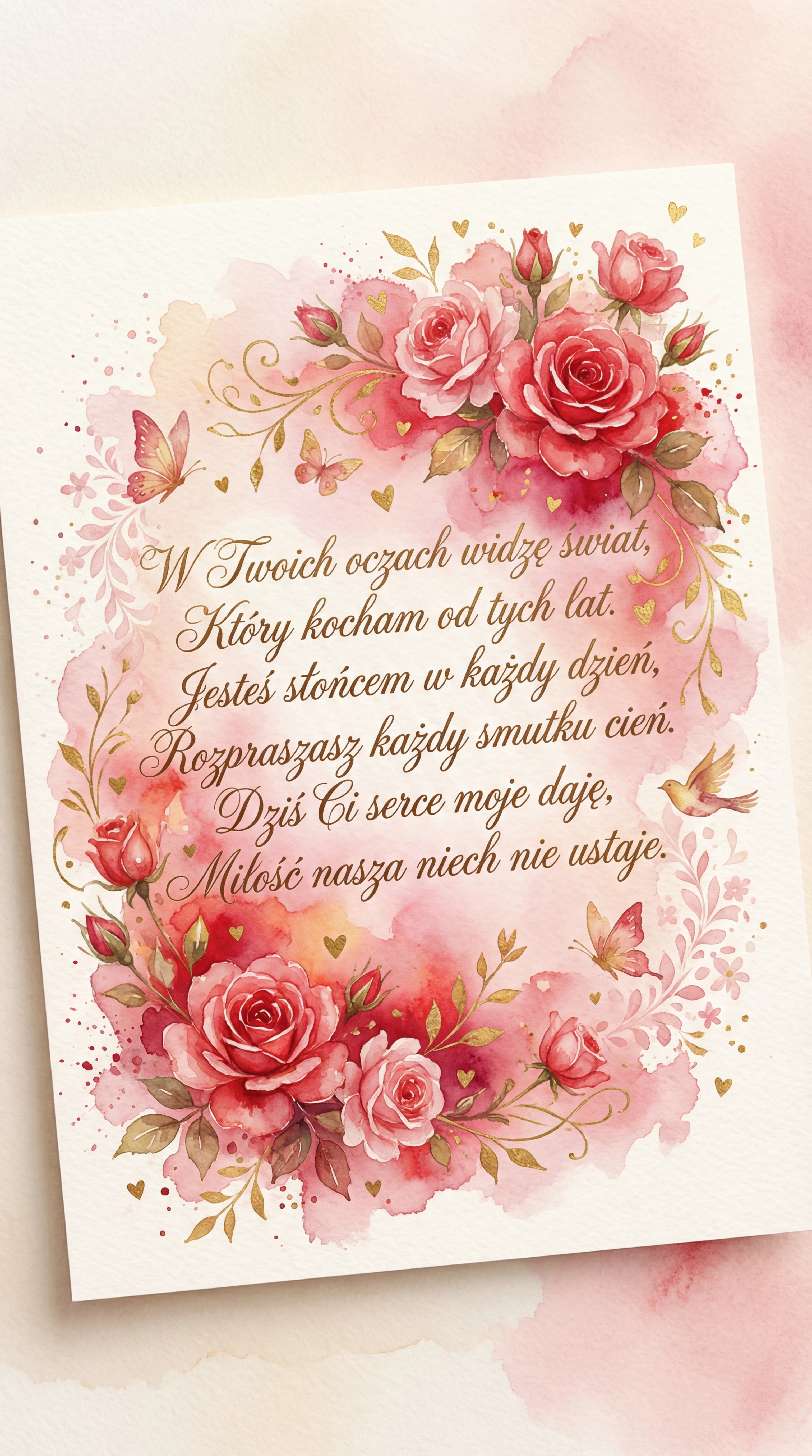 kartka walentynkowa dla ukochanej osoby