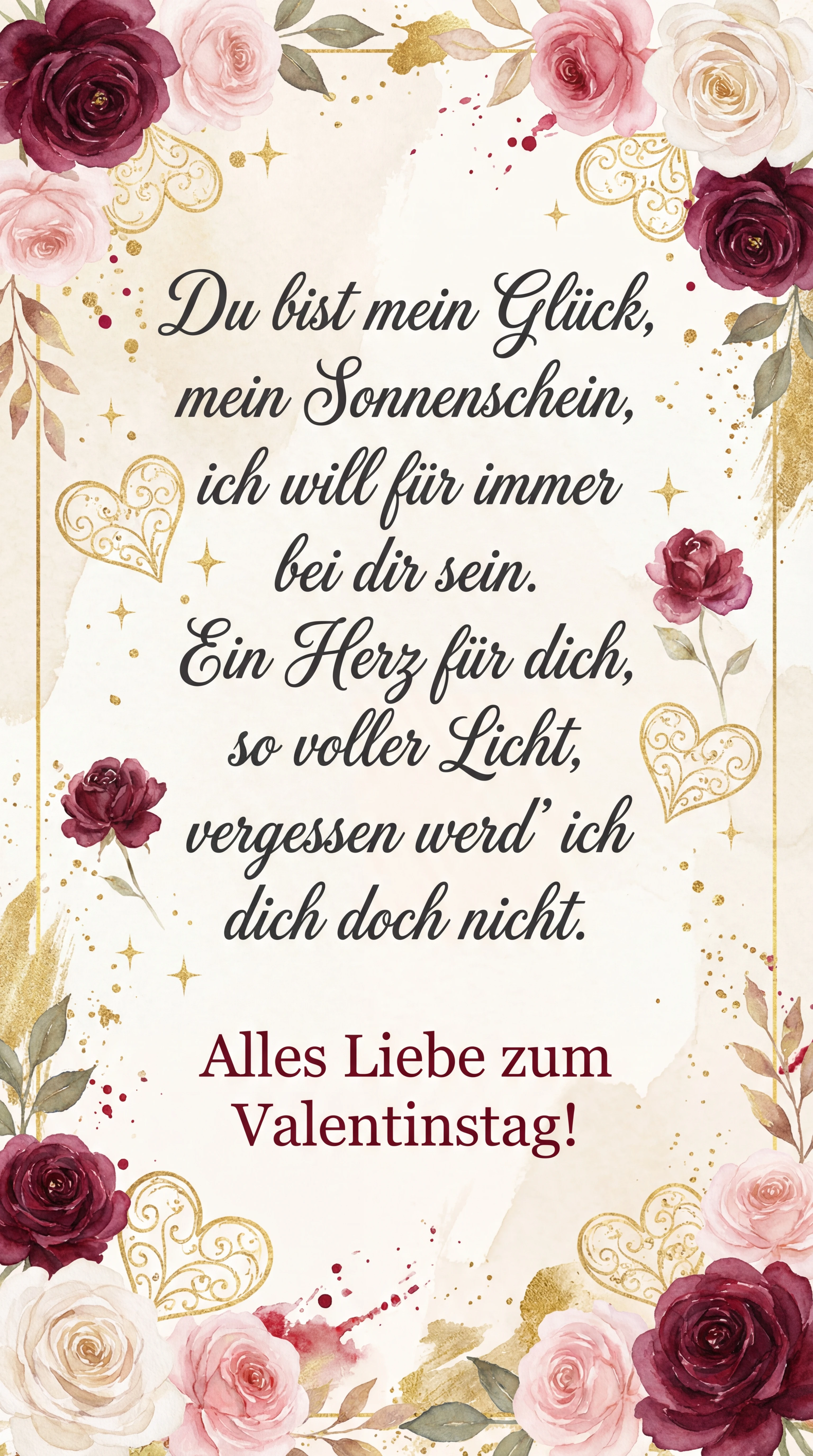 Kurzer Valentinstagsgruß für Freundin