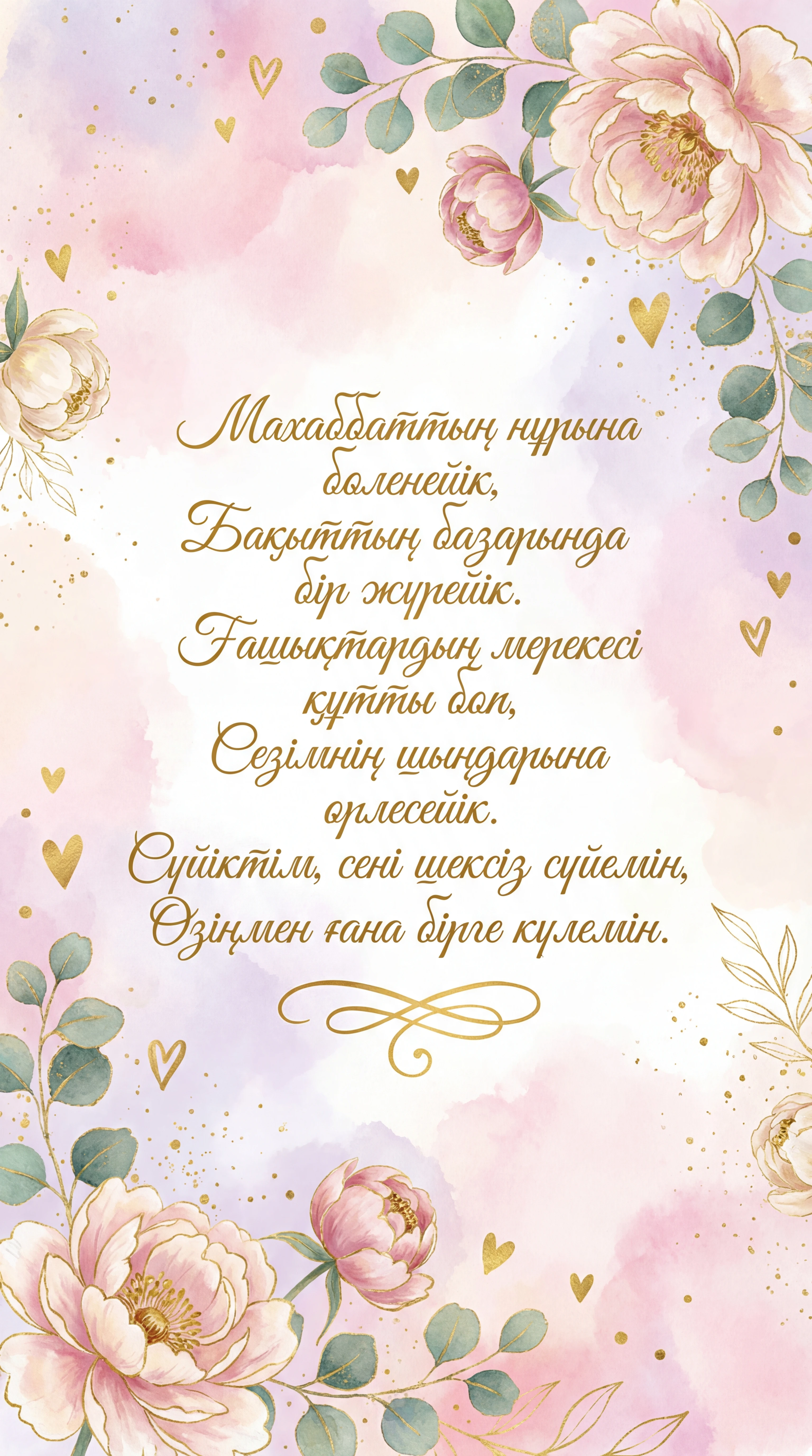 Сүйіктімді Ғашықтар күнімен құттықтау