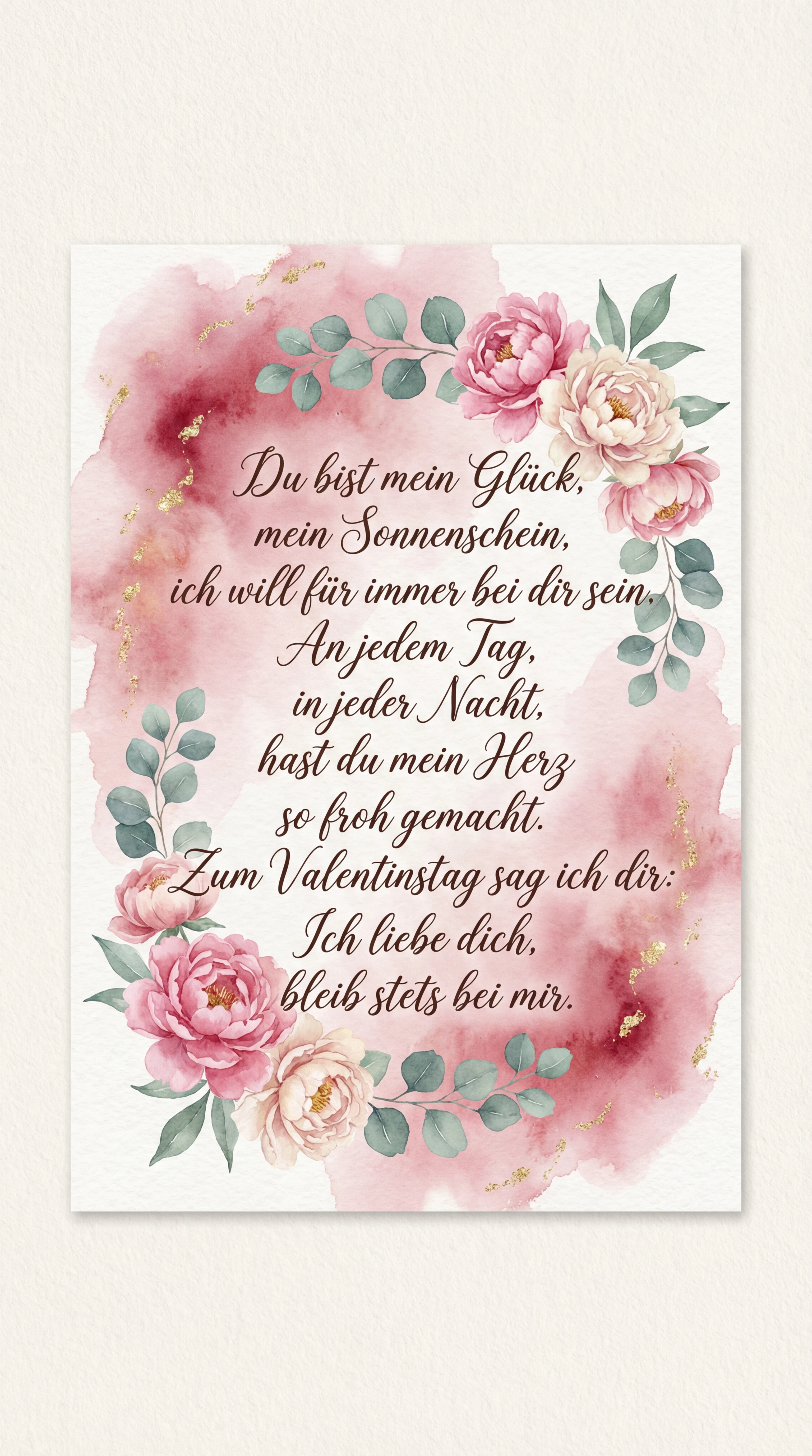 Romantische Grüße zum Valentinstag für meinen Partner