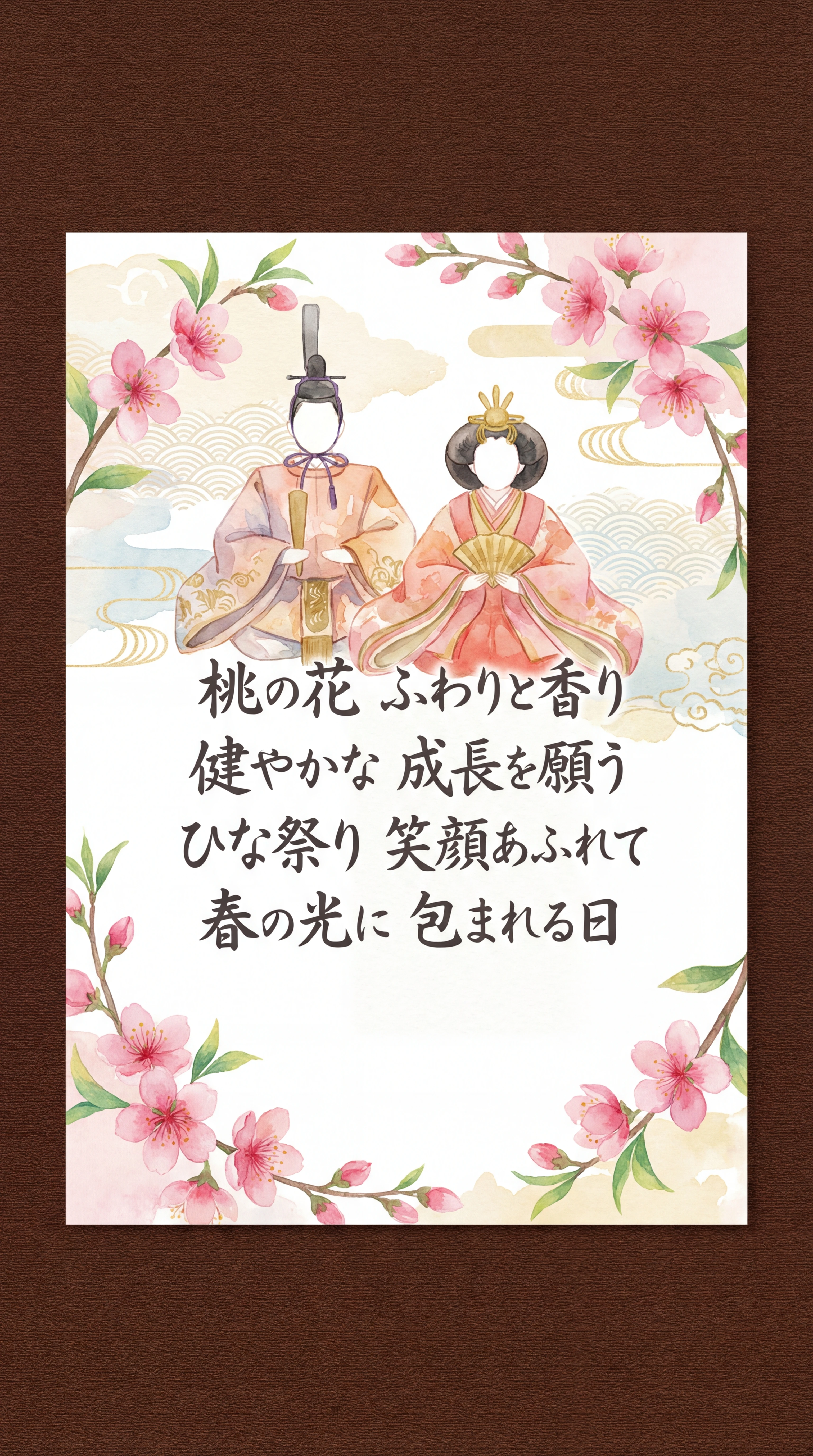 ひな祭りのお祝いメッセージ