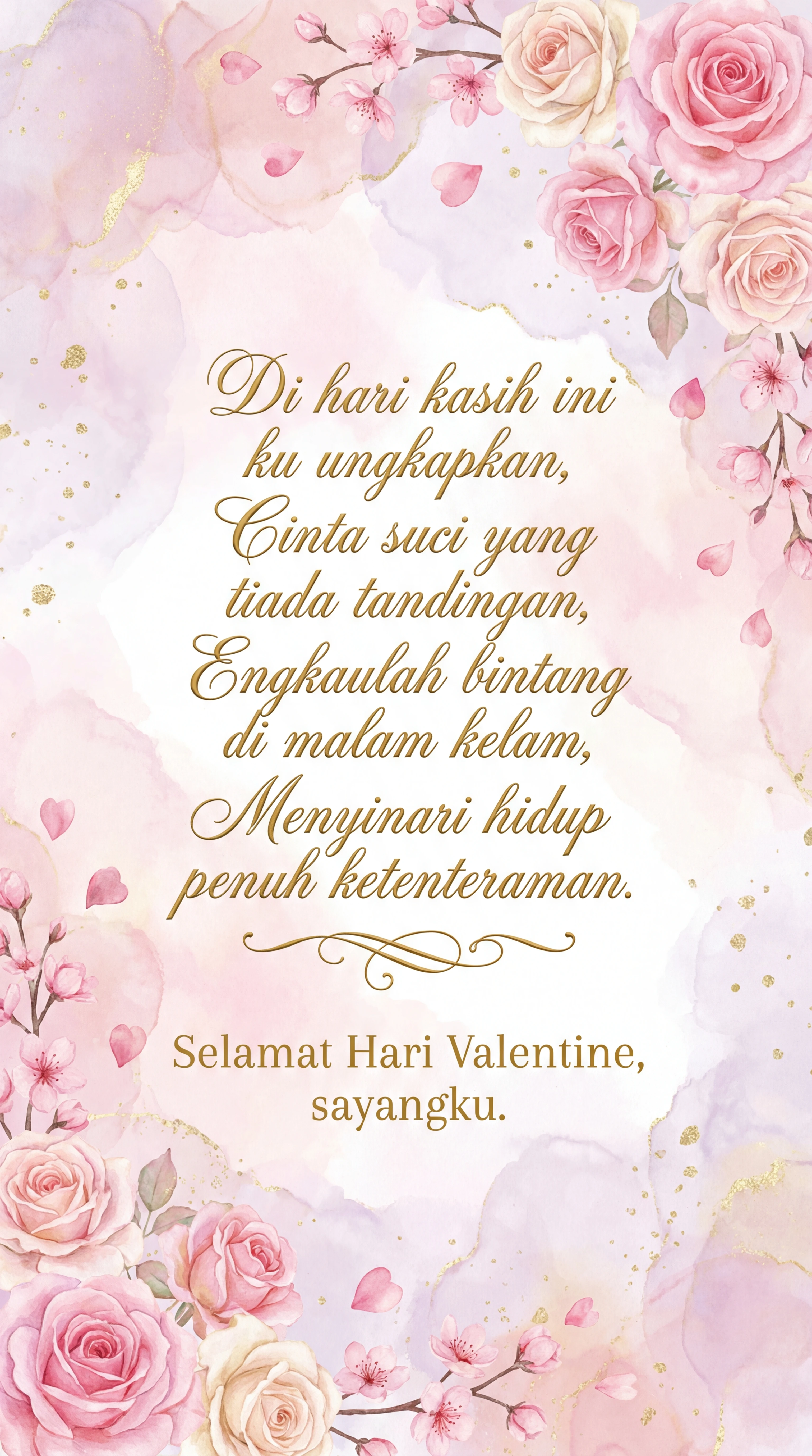 Ucapan Hari Valentine untuk kekasih tercinta