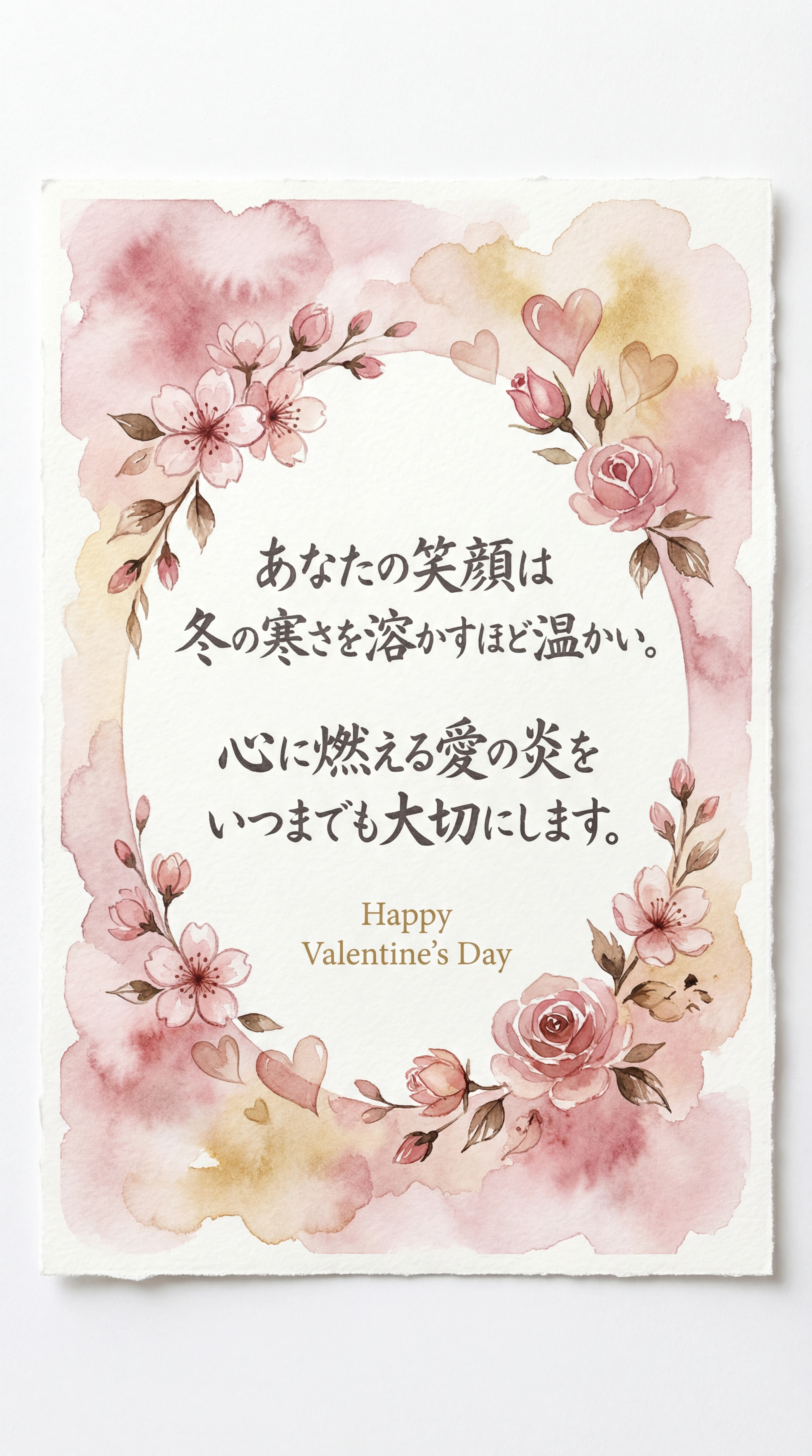 恋人へ贈るバレンタインデーの心温まるメッセージカード