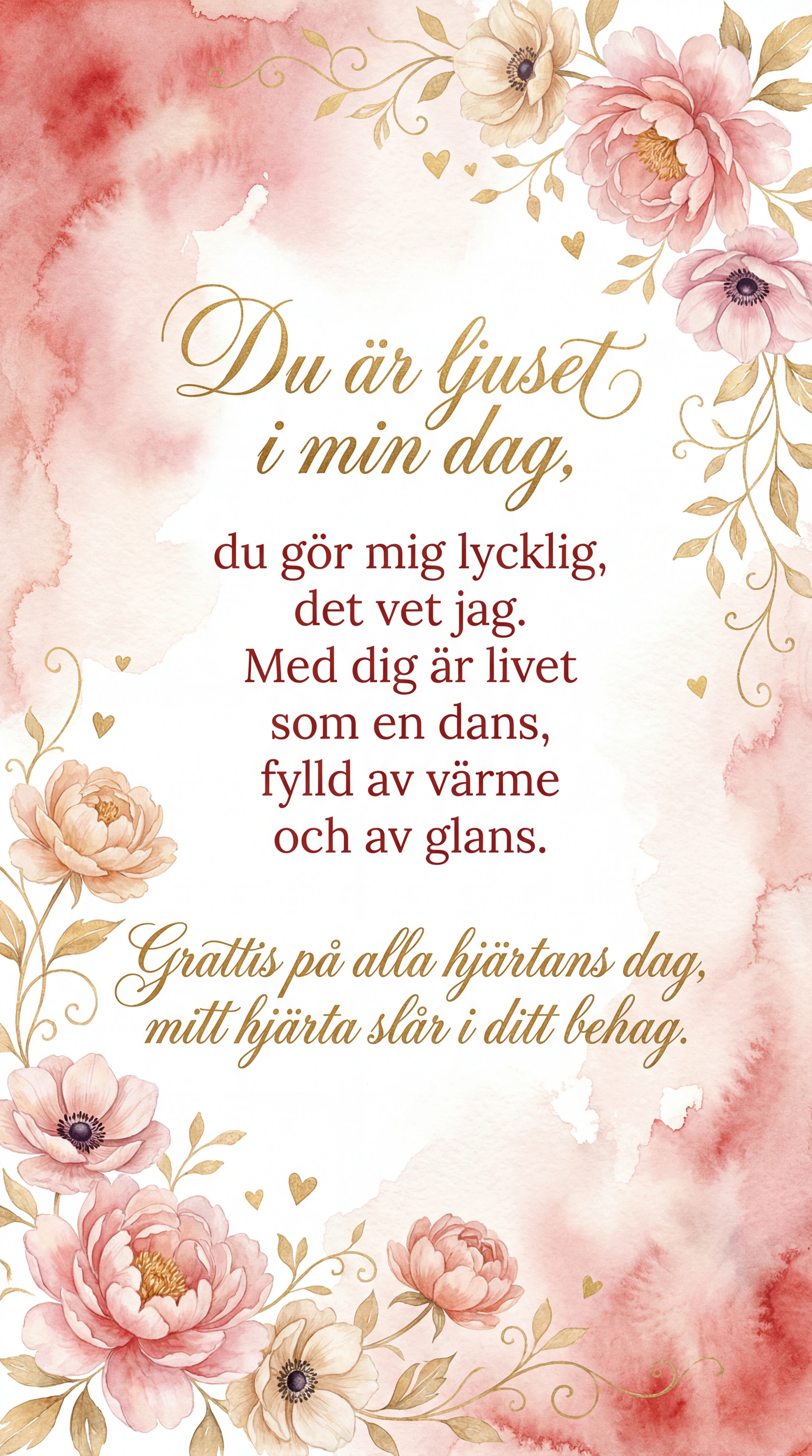 grattis till min älskling på alla hjärtans dag