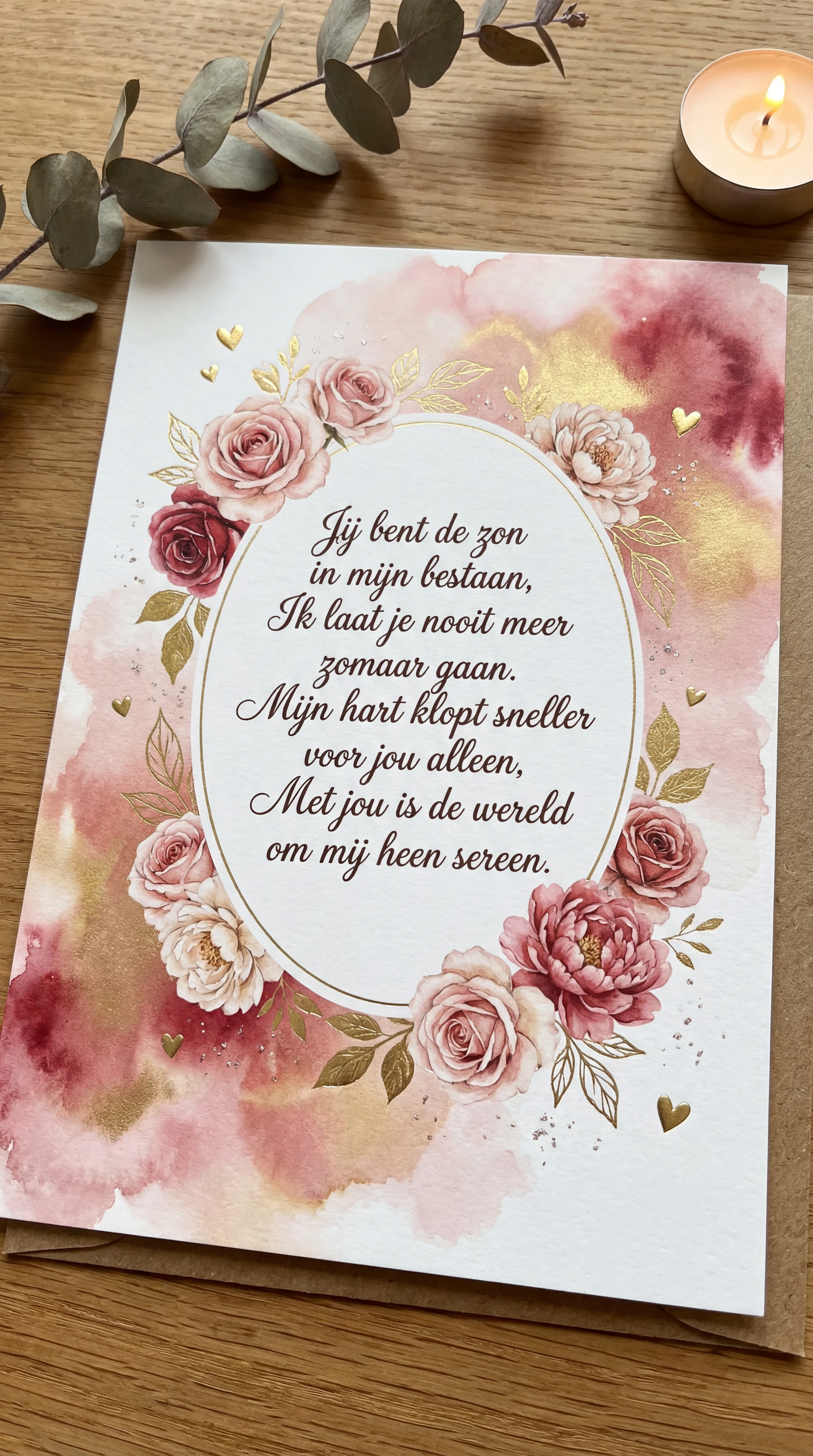 Valentijnsdag kaartje voor geliefde