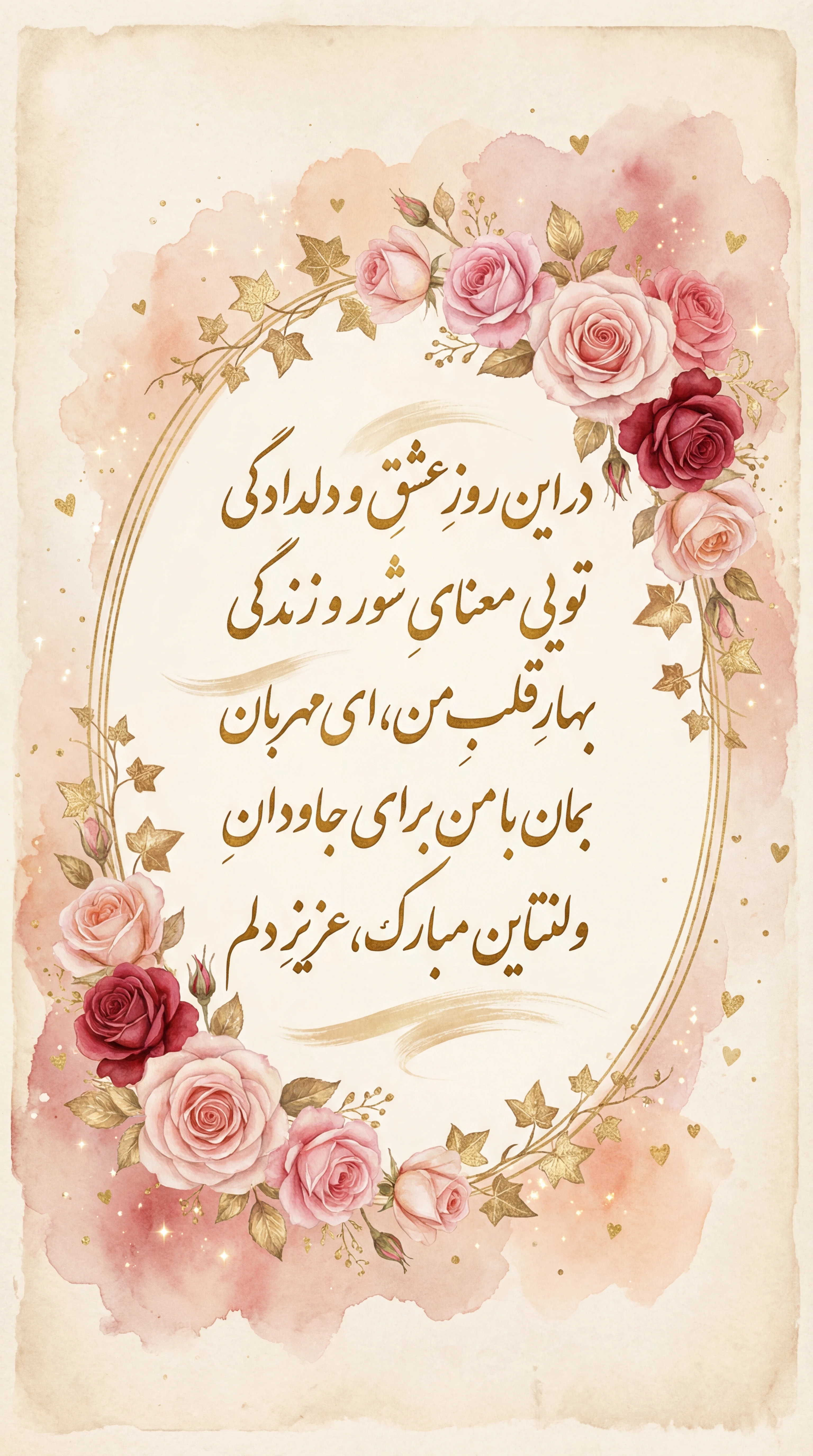 کارت تبریک روز ولنتاین برای عشقم