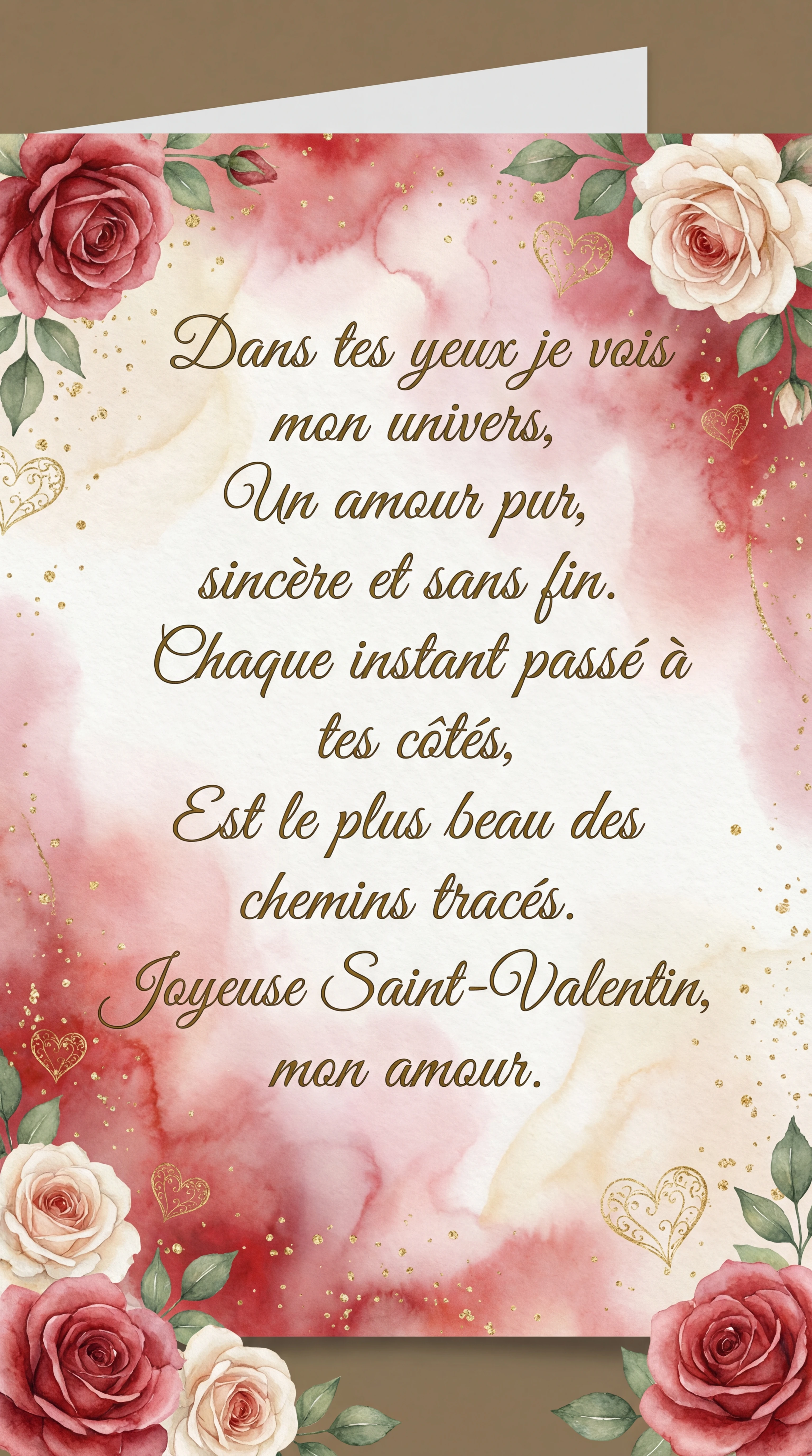 Carte de Saint-Valentin pour mon amour
