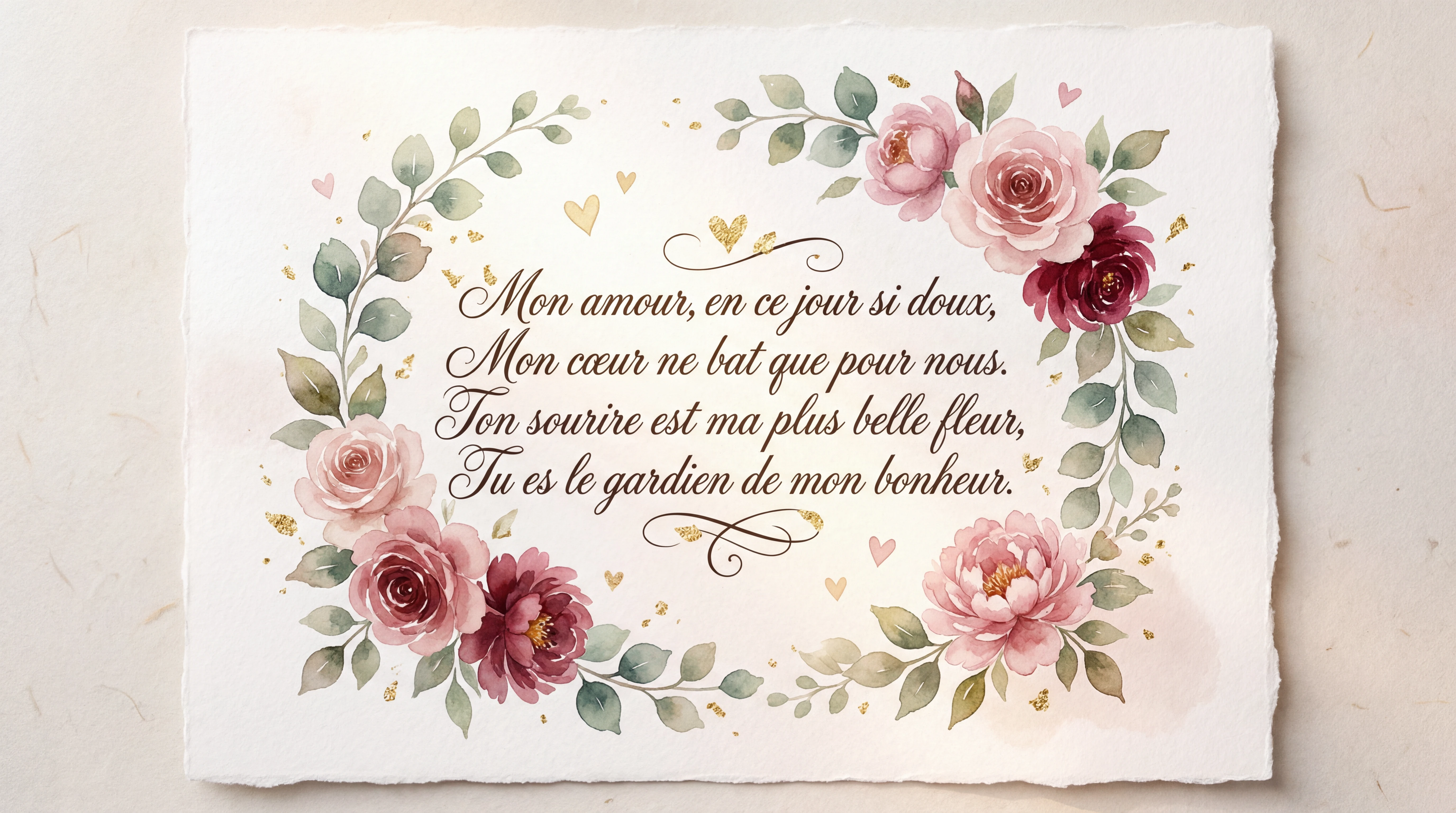 Carte de Saint-Valentin pour mon amour