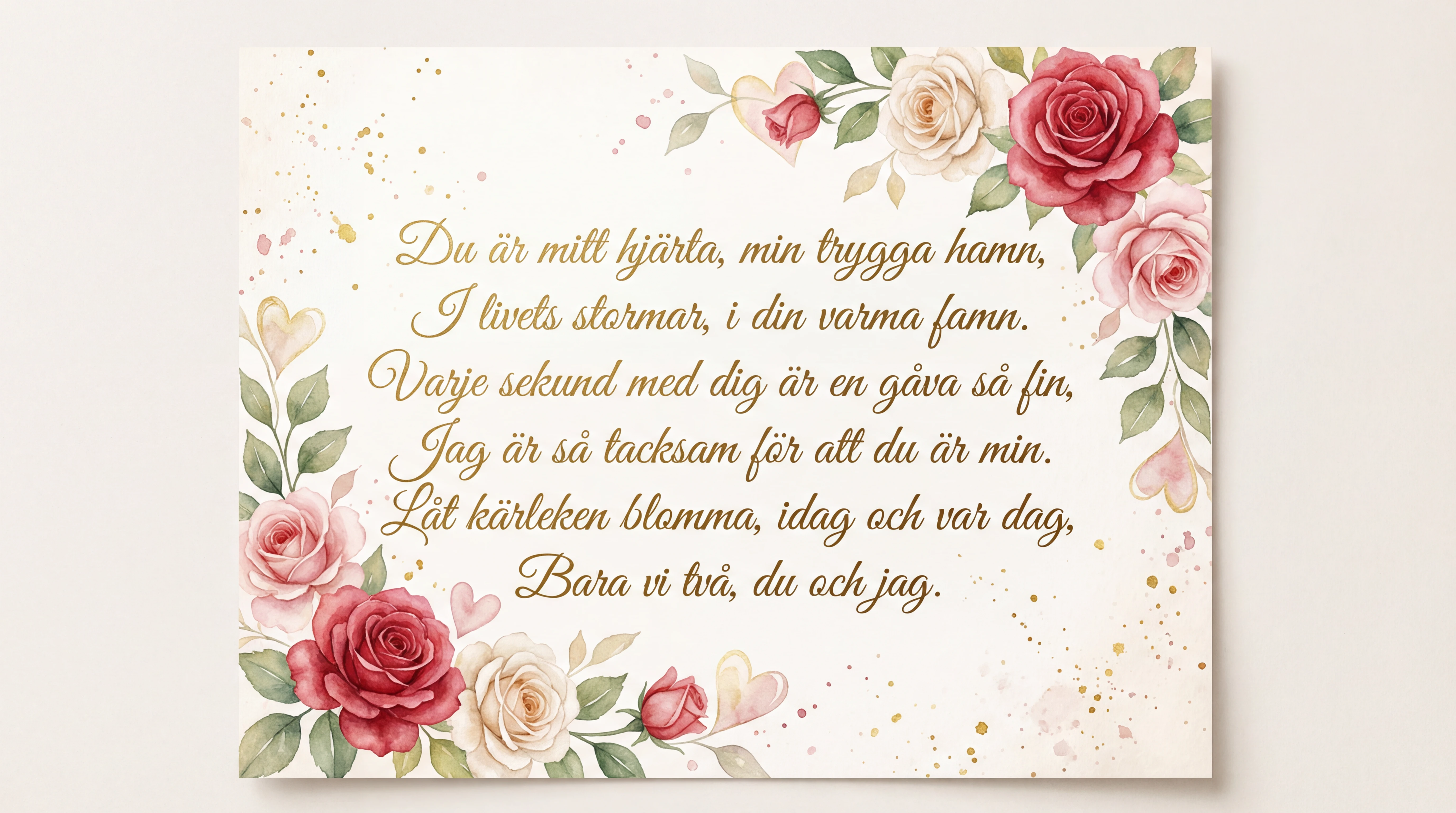 Alla hjärtans dag hälsning till partner