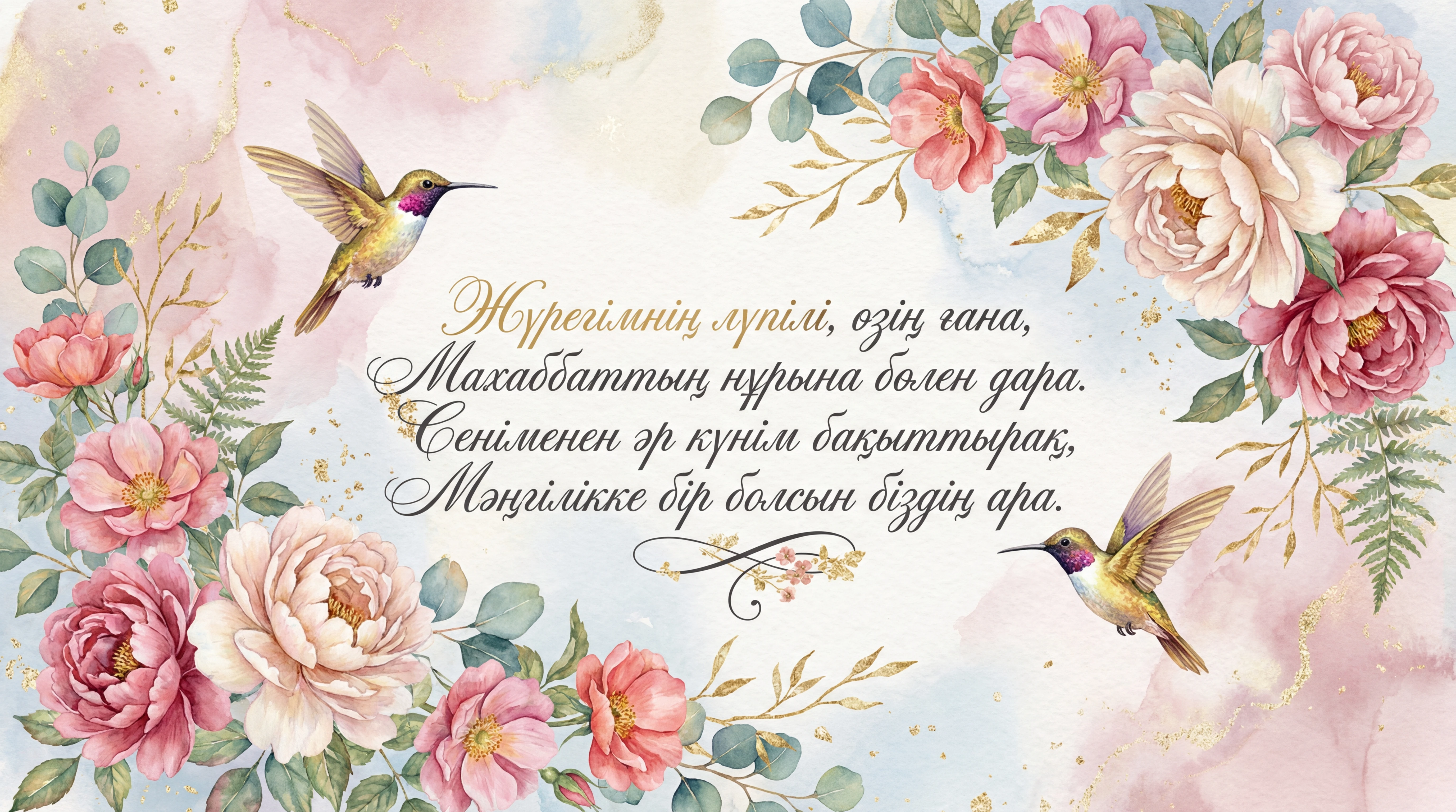 Махаббат күніне сүйіктіме құттықтау