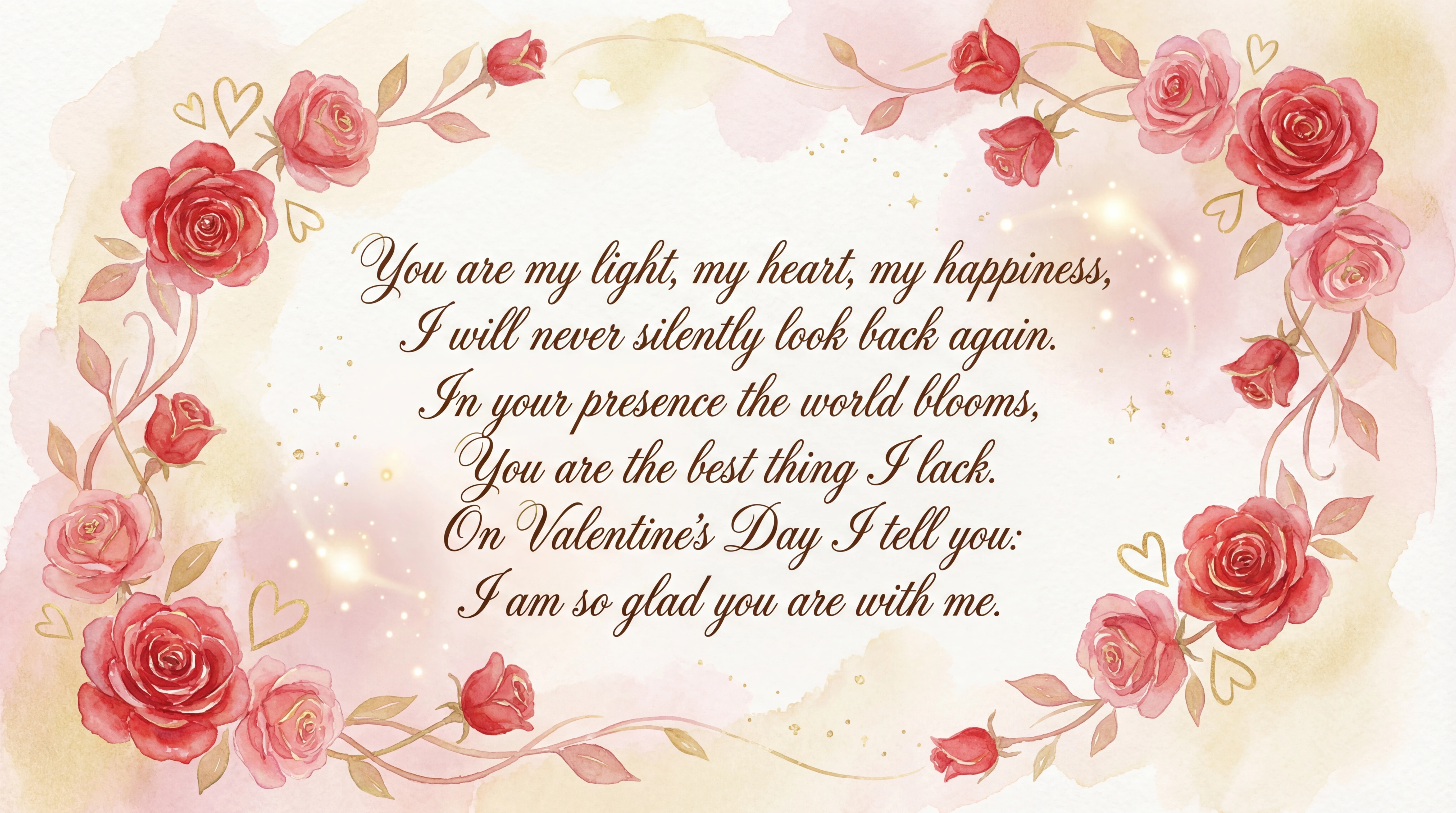 Valentinstag Grußkarte für meine Liebe