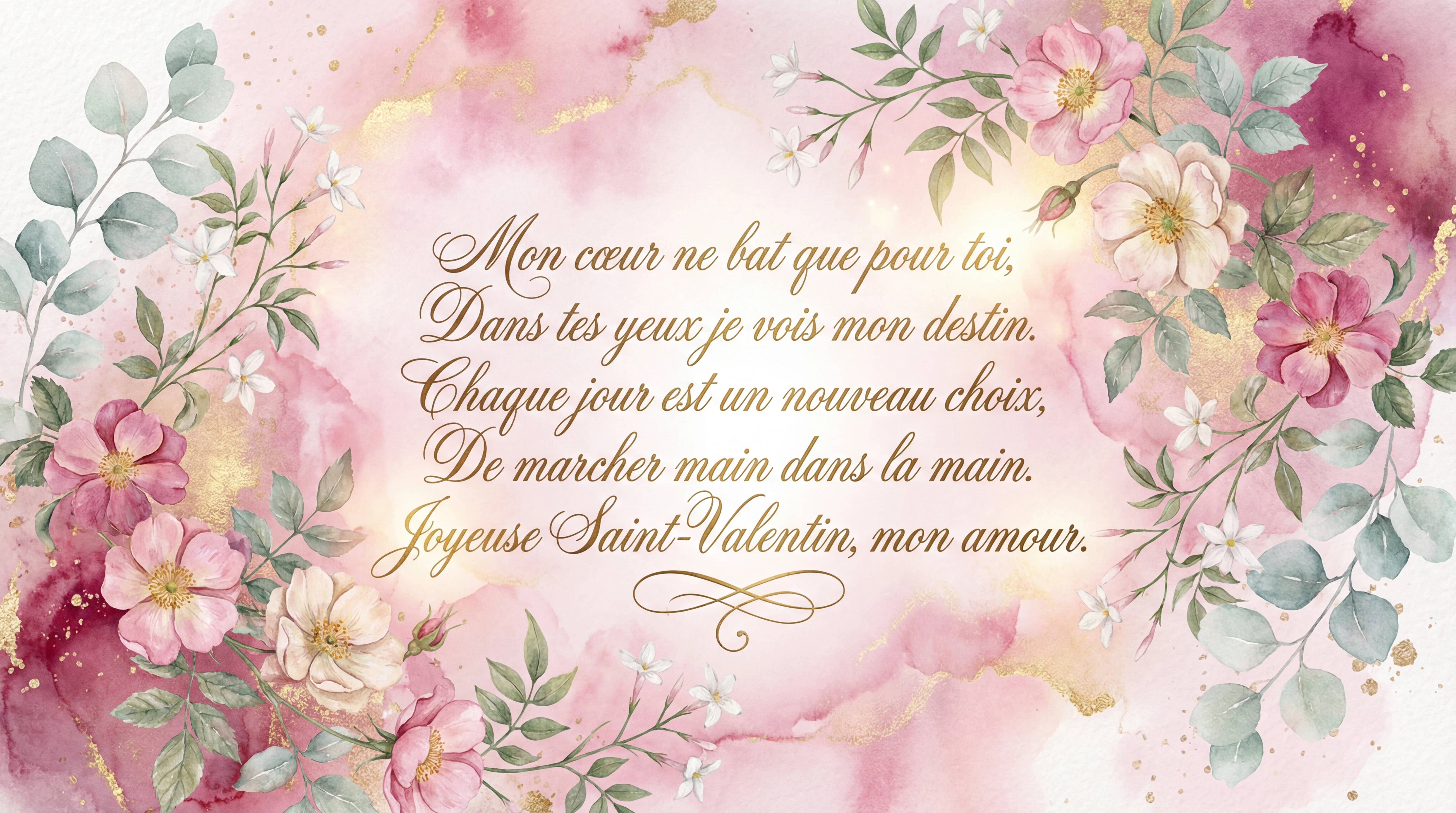 Carte de Saint-Valentin pour mon amour