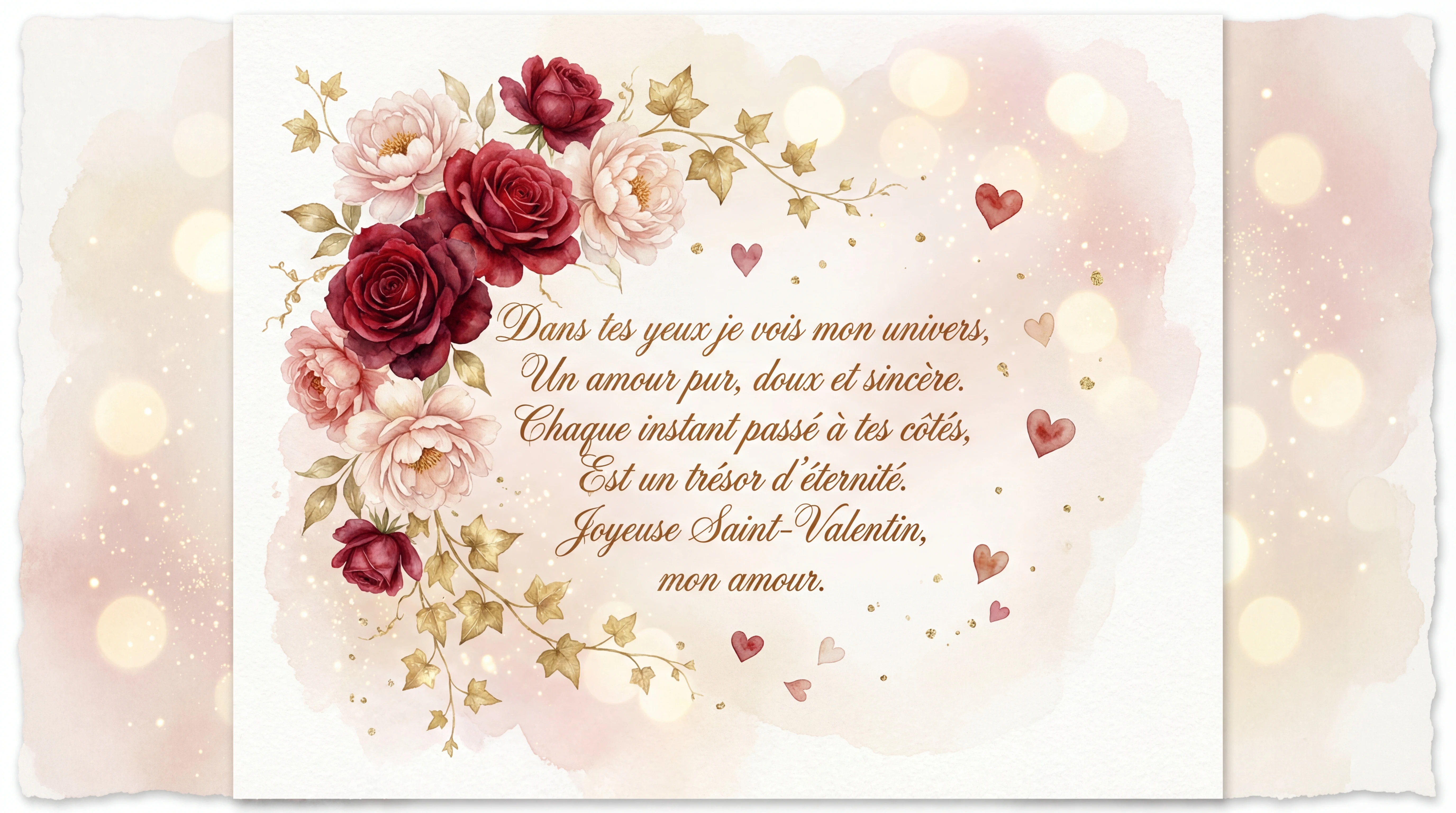 Carte de Saint-Valentin pour mon amour