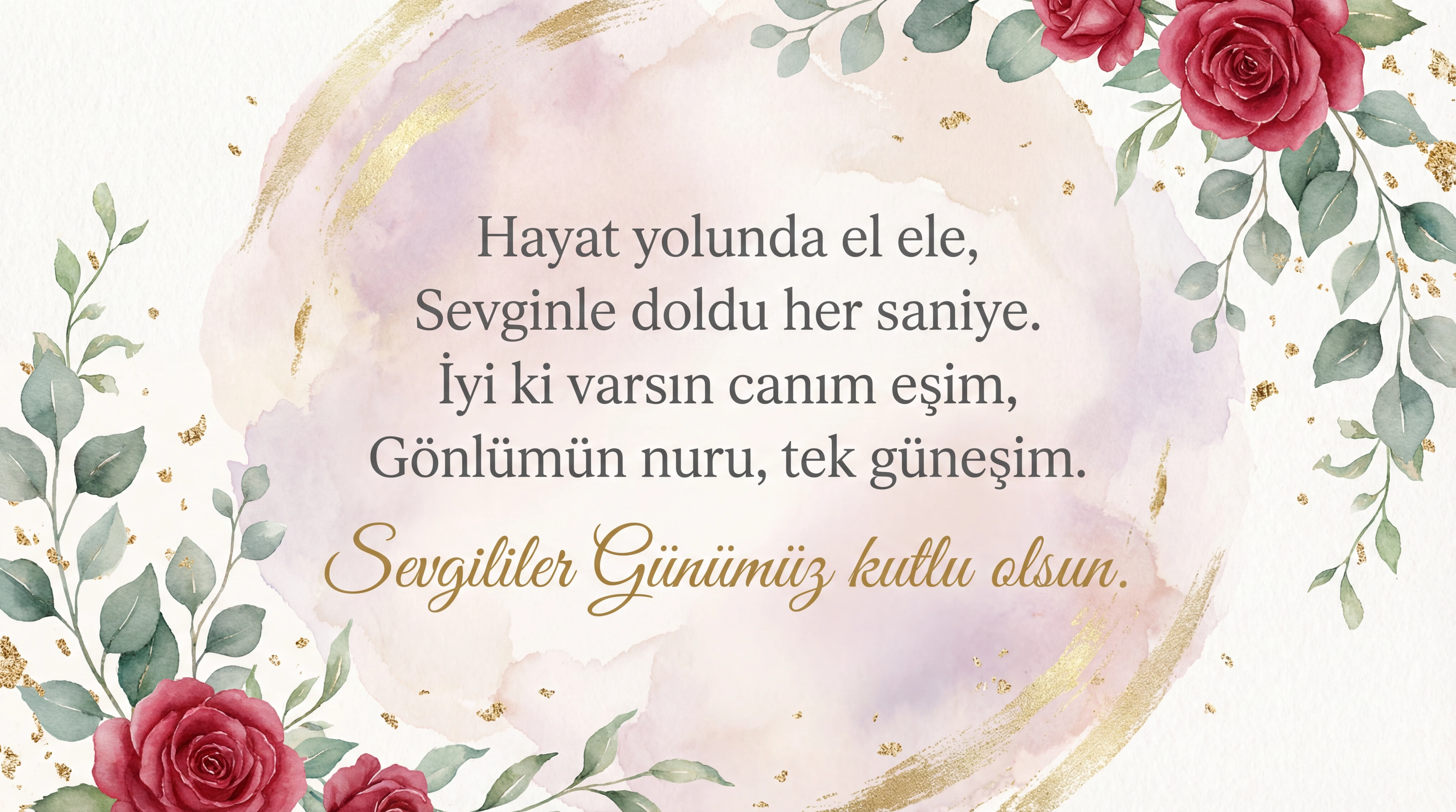 Sevgililer Günü için eşe özel kart mesajı