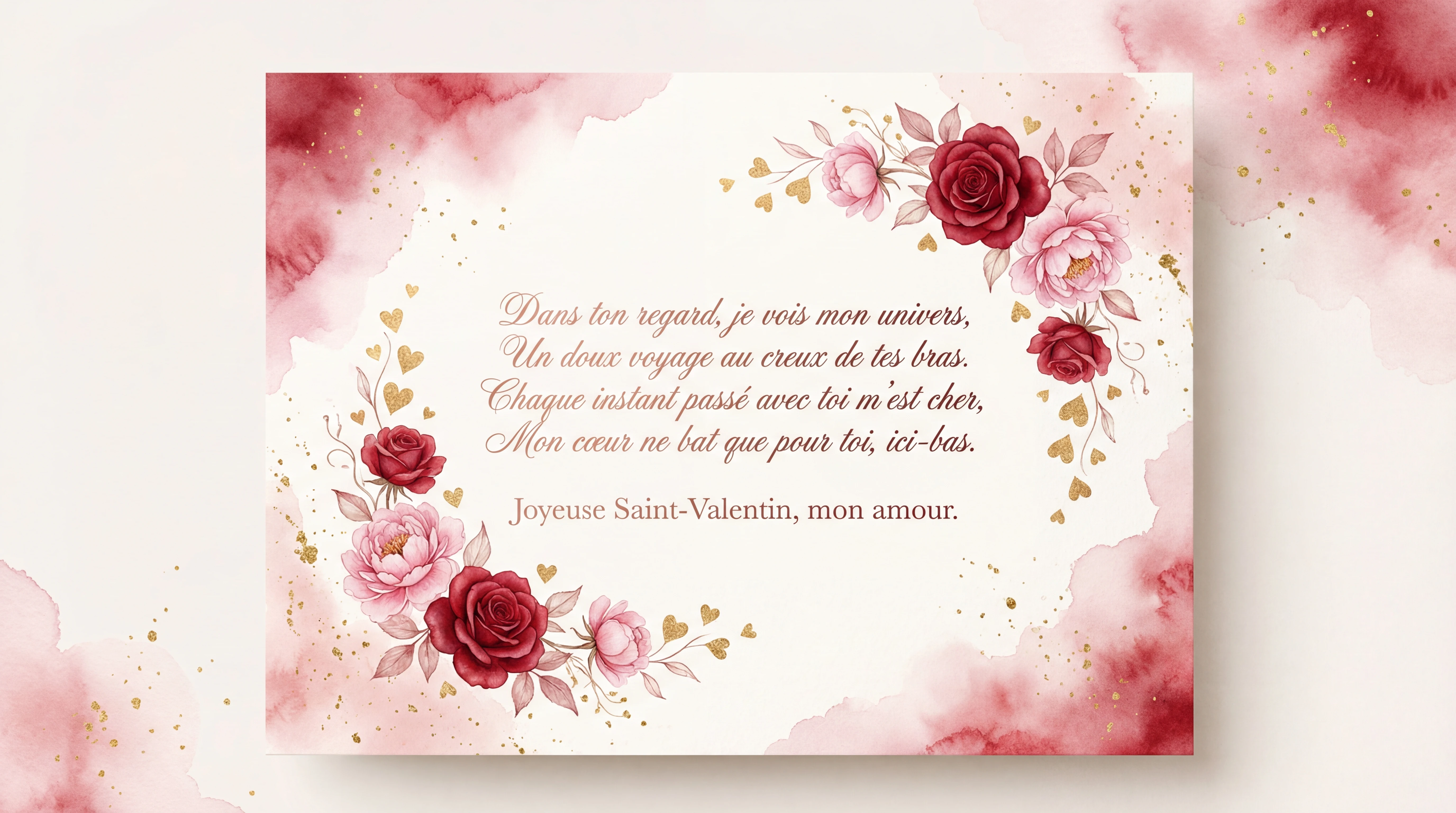 Carte de Saint-Valentin pour mon amour
